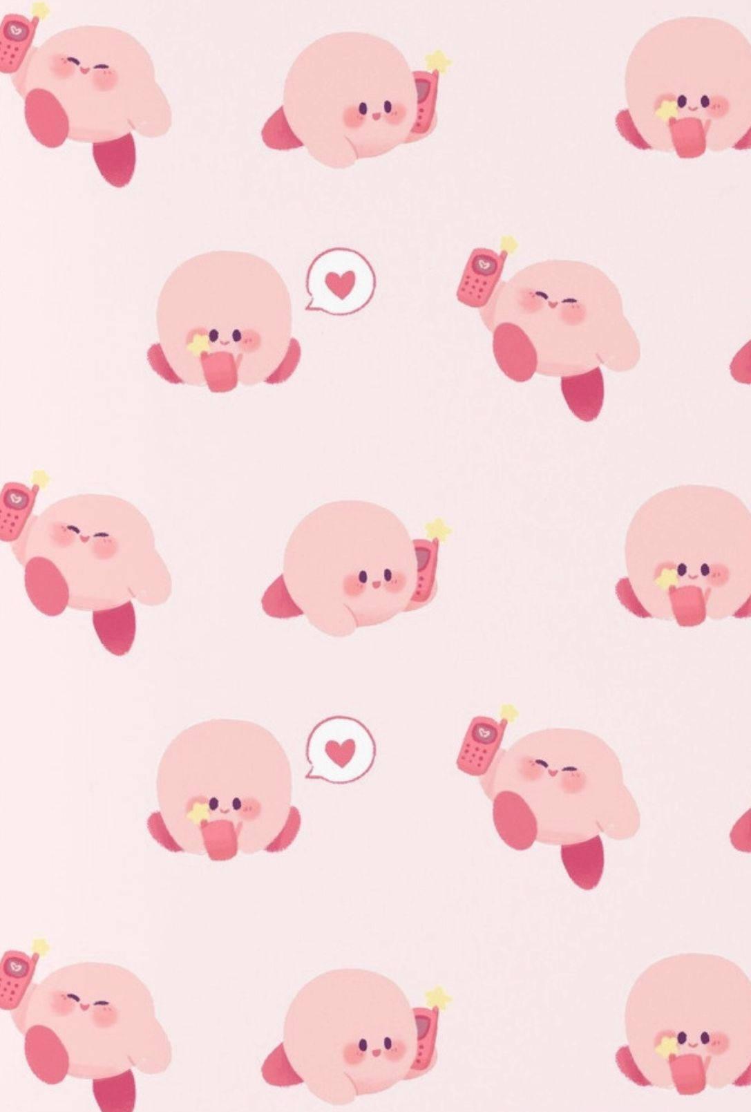 Take a journey with Kirby into the magical world of pink! — 1087x1609 wallpaper