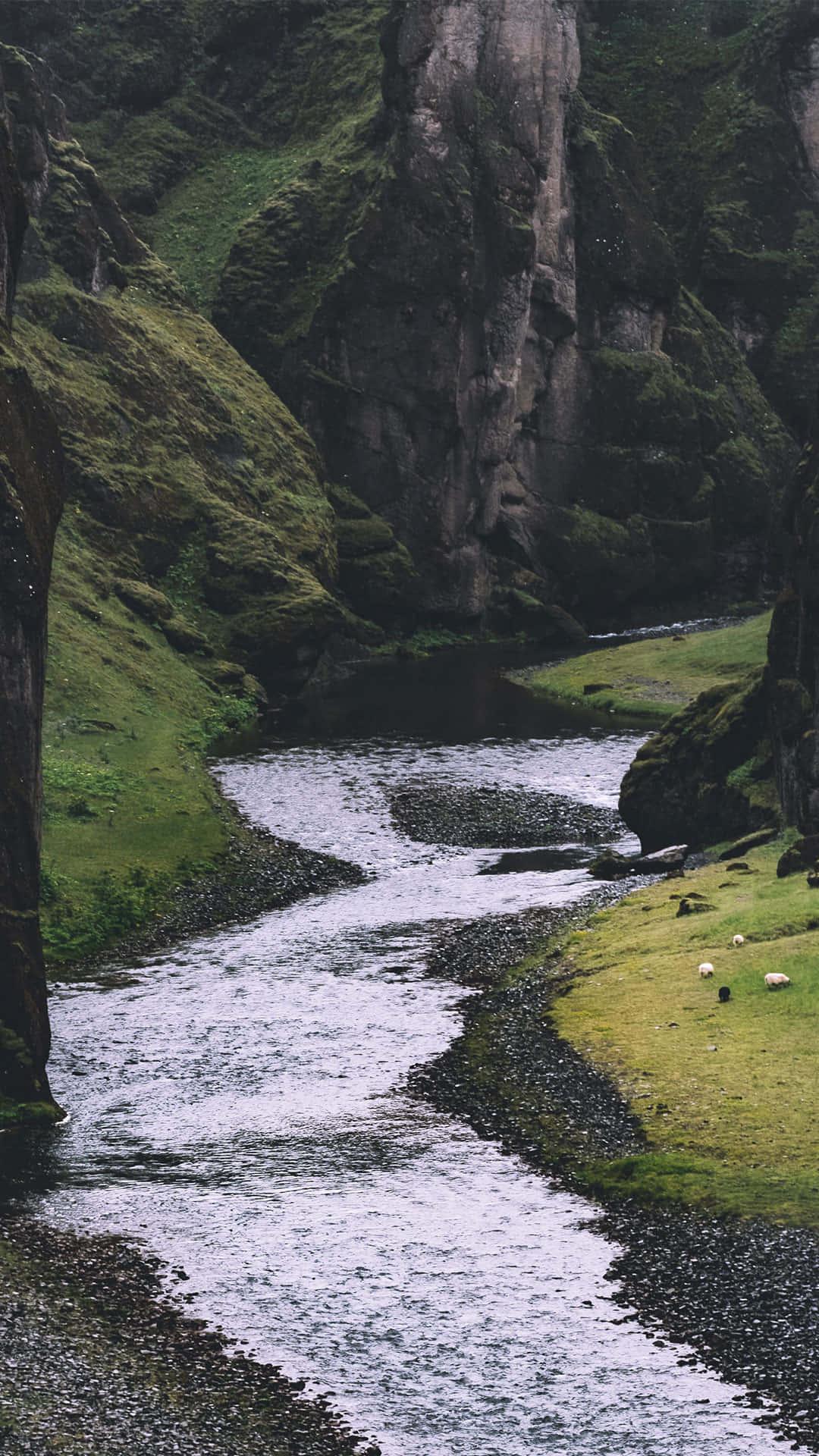 Take A Moment To Unplug And Enjoy The Calming Blue Of This Phone — 1080x1920 wallpaper