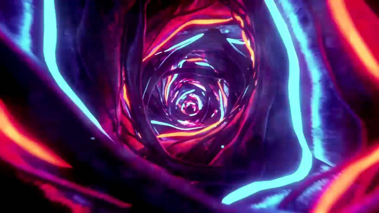 Take a Trip Through a Vibrant Neon Tunnel — 1280x720 wallpaper