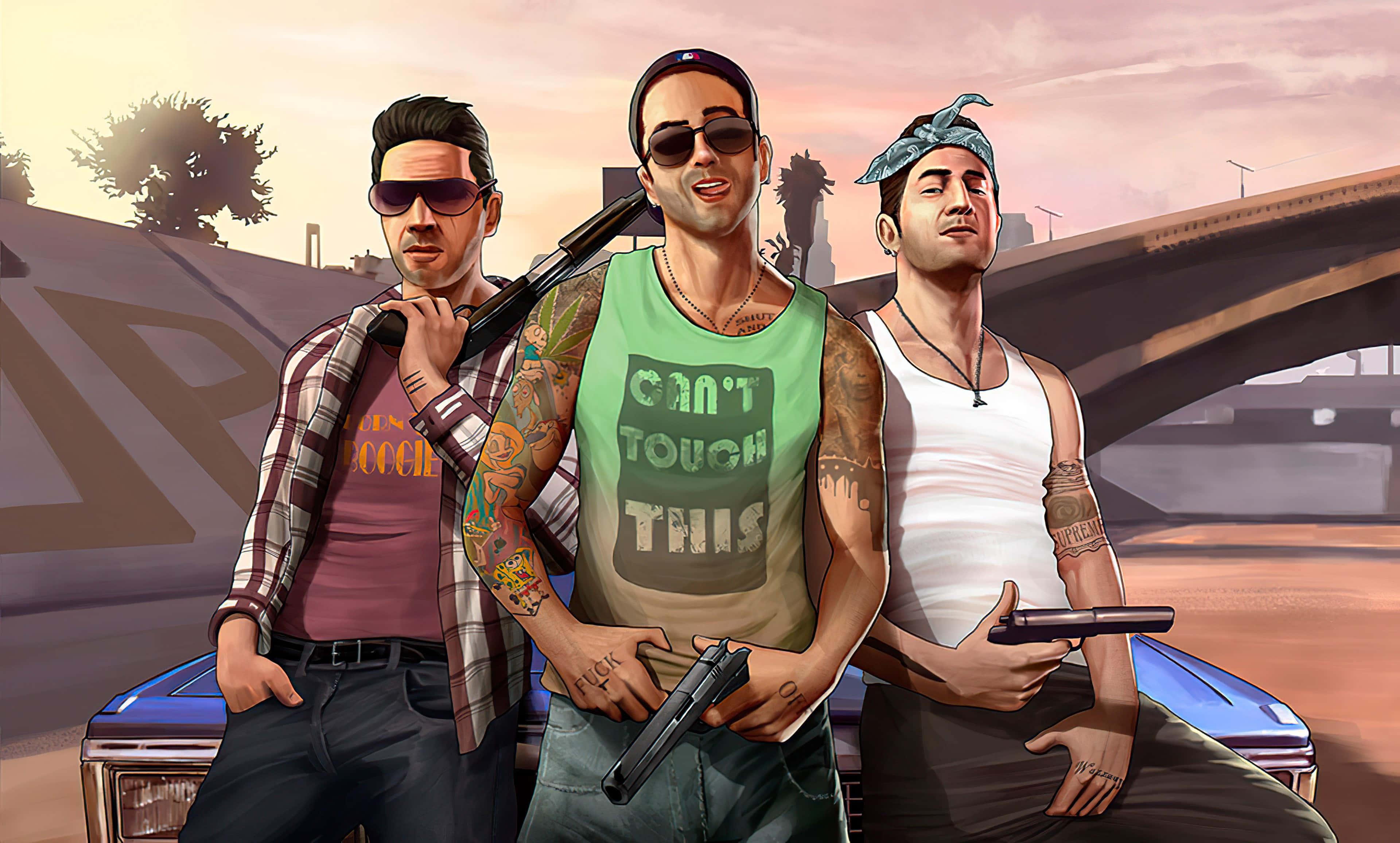 Take a virtual drive around Los Santos with this stunning GTA 5 background! — 3840x2312 wallpaper