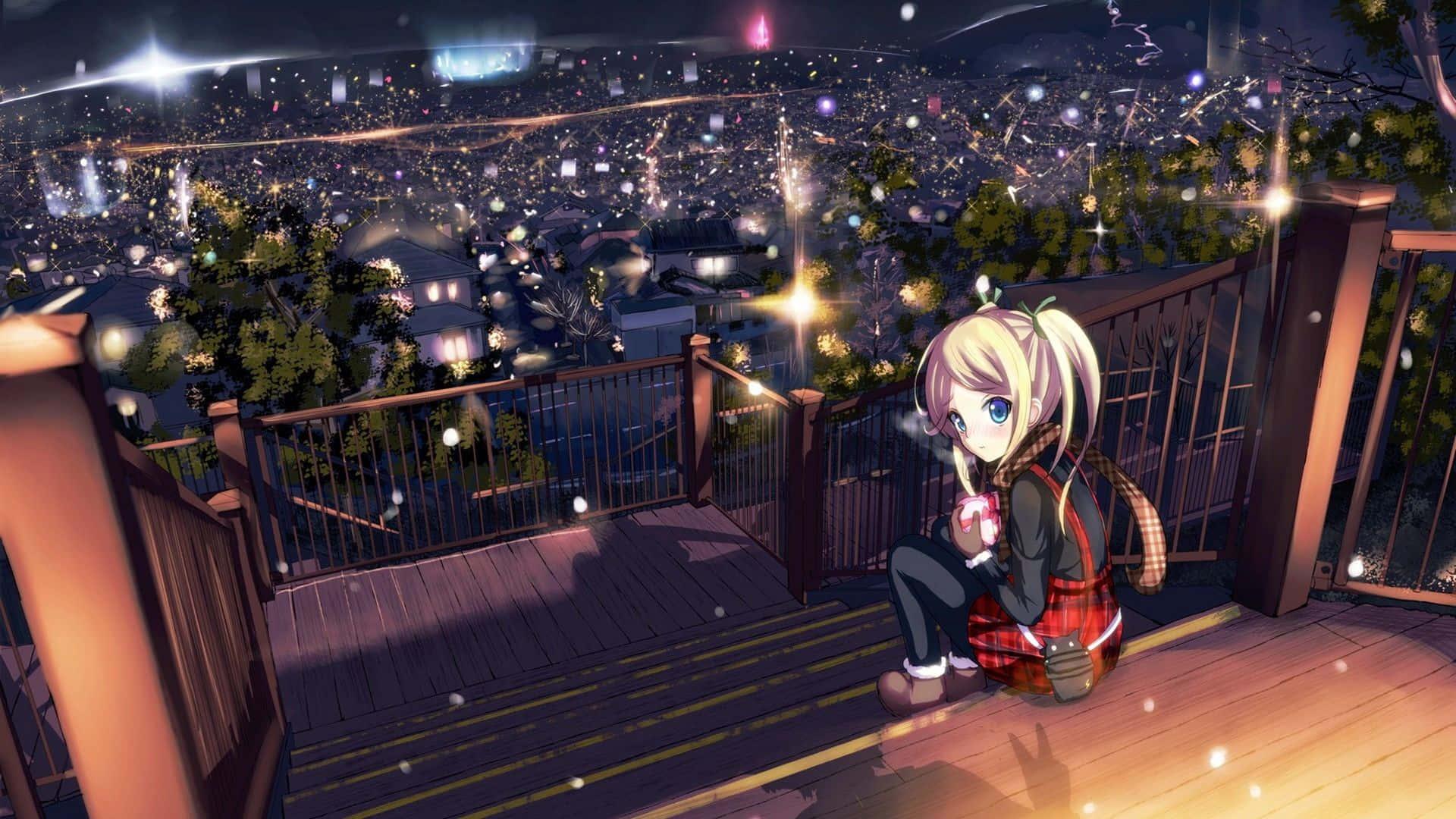 Take in the calming beauty of the picturesque anime landscape — 1920x1080 wallpaper