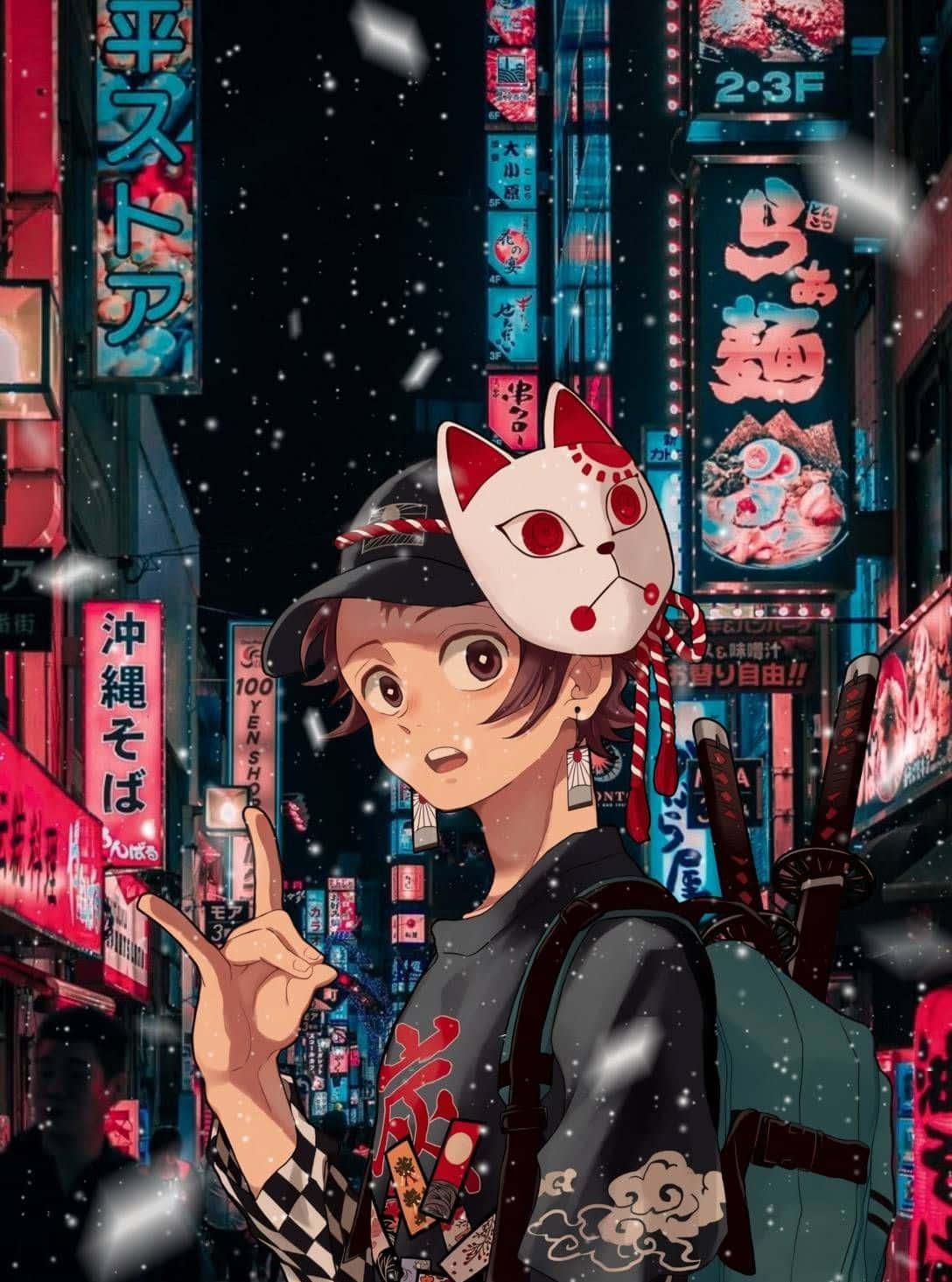Tanjiro and the Kibutsuji — 1088x1465 wallpaper