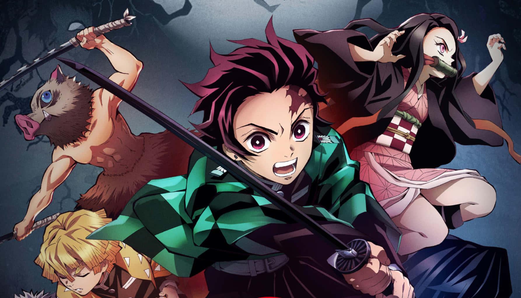 Tanjiro Expertly Wielding his Nichirin Sword