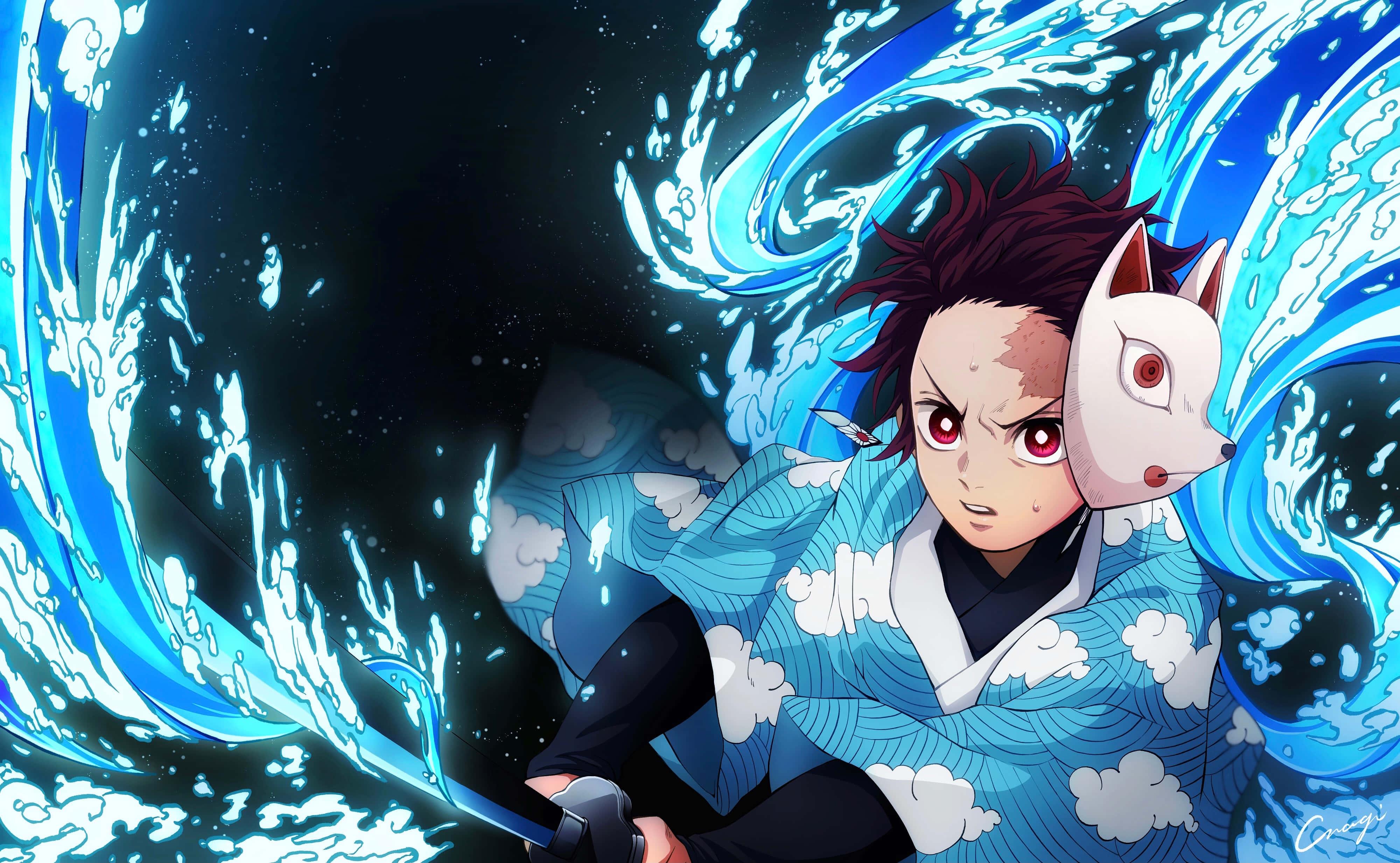 Tanjiro Kamado, determined to protect his family — 4000x2465 wallpaper