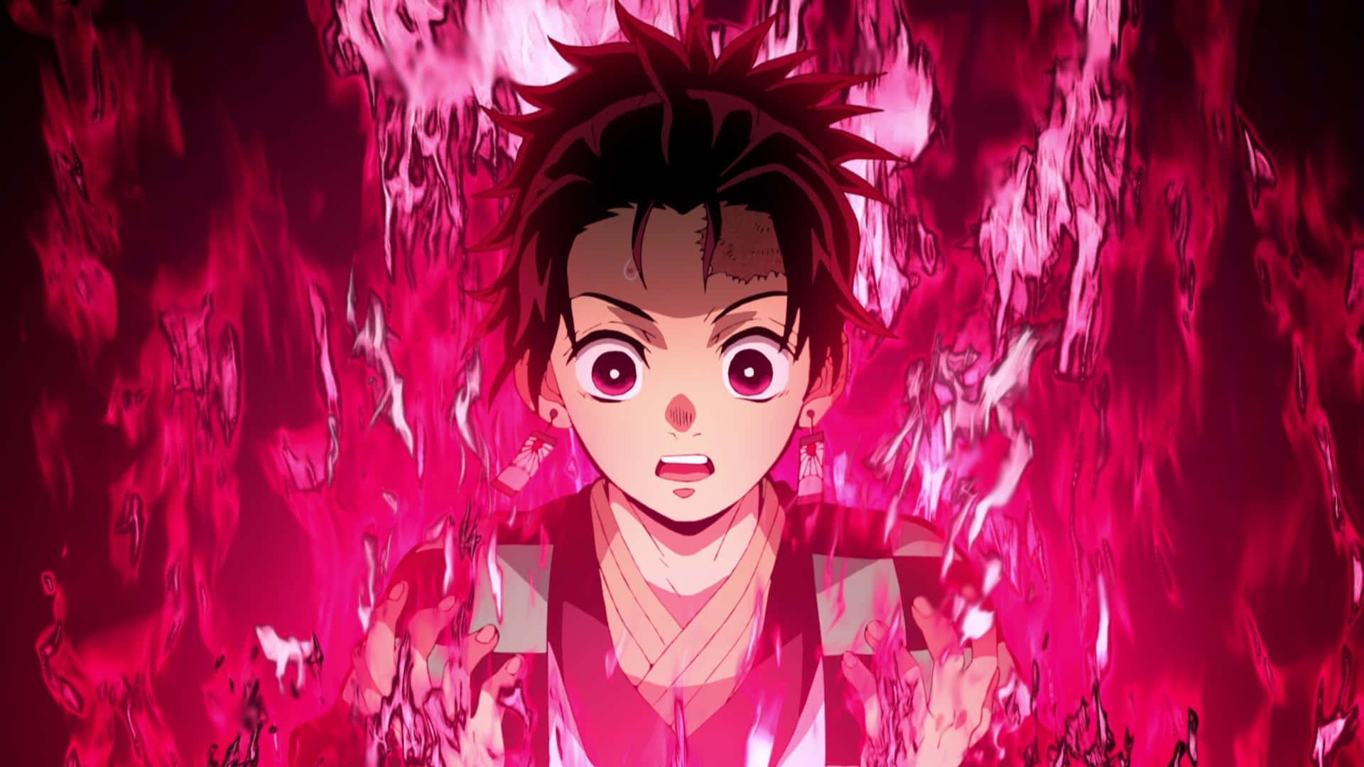 Tanjiro Kamado of Demon Slayer fights fiercely in his quest for revenge