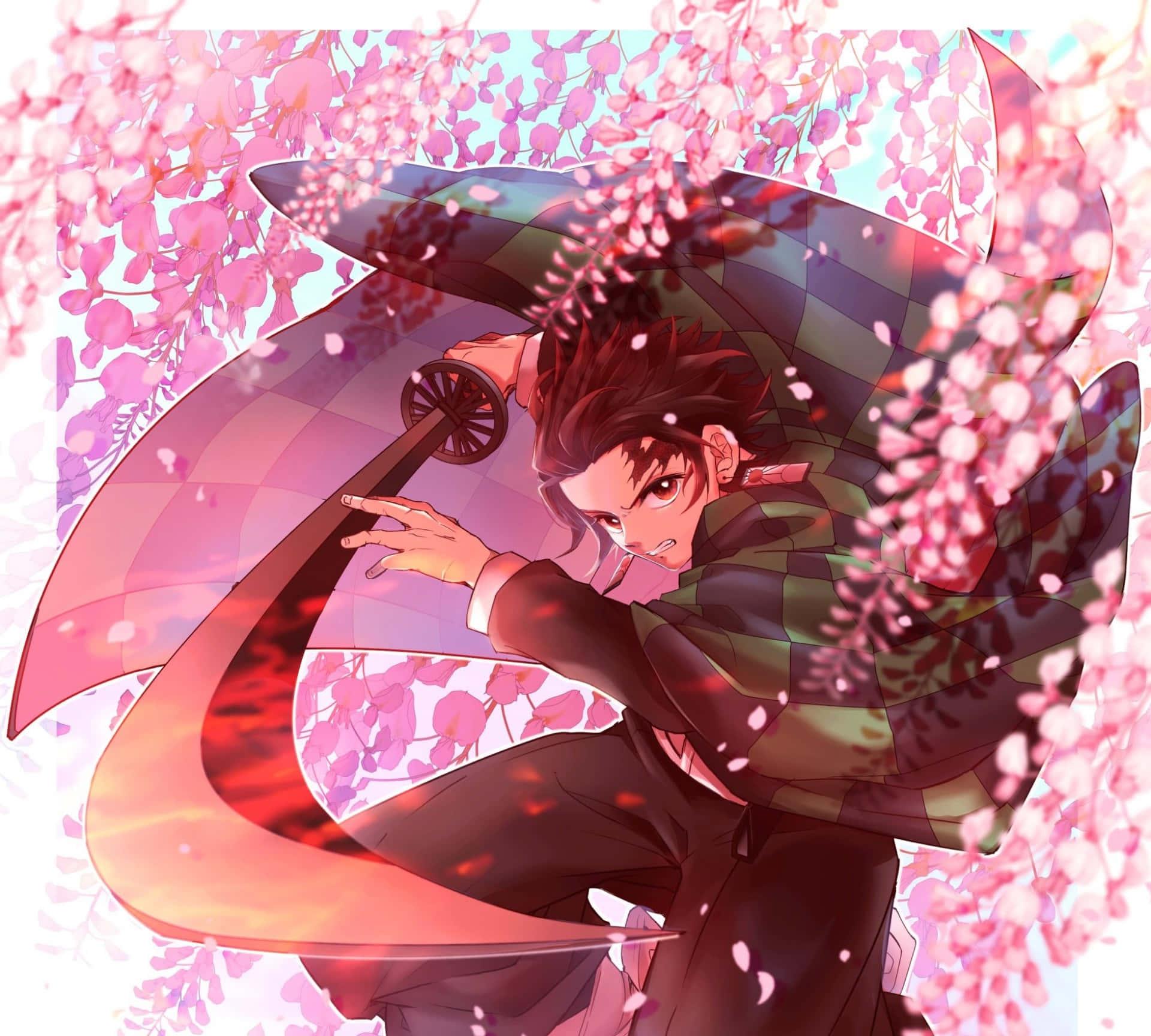 Tanjiro Kamado, the determined demon slayer from the popular manga/anime series Kimetsu no Yaiba — 1920x1728 wallpaper