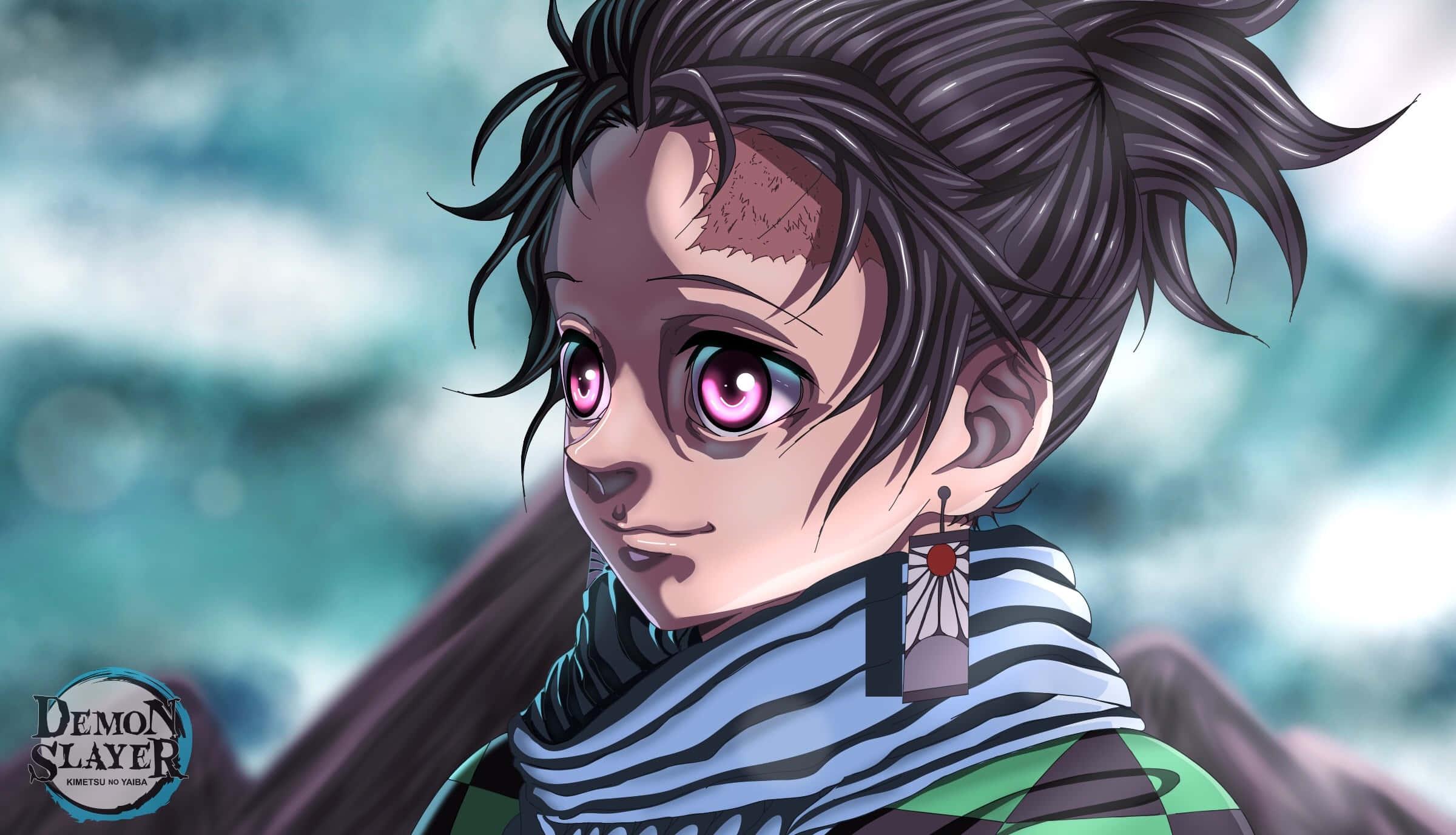 "Tanjiro makes a bold move to protect his loved ones". — 2400x1376 wallpaper