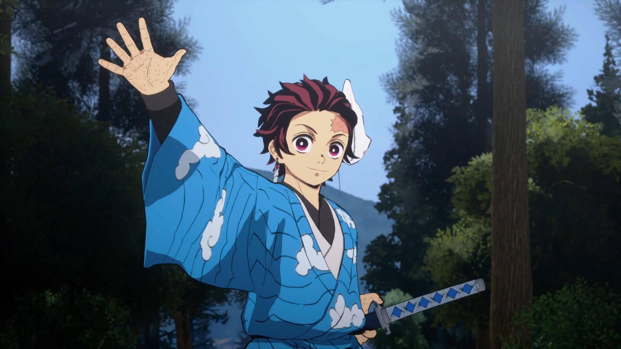 Tanjiro PFP Blue Kimono — 2048x1152 wallpaper