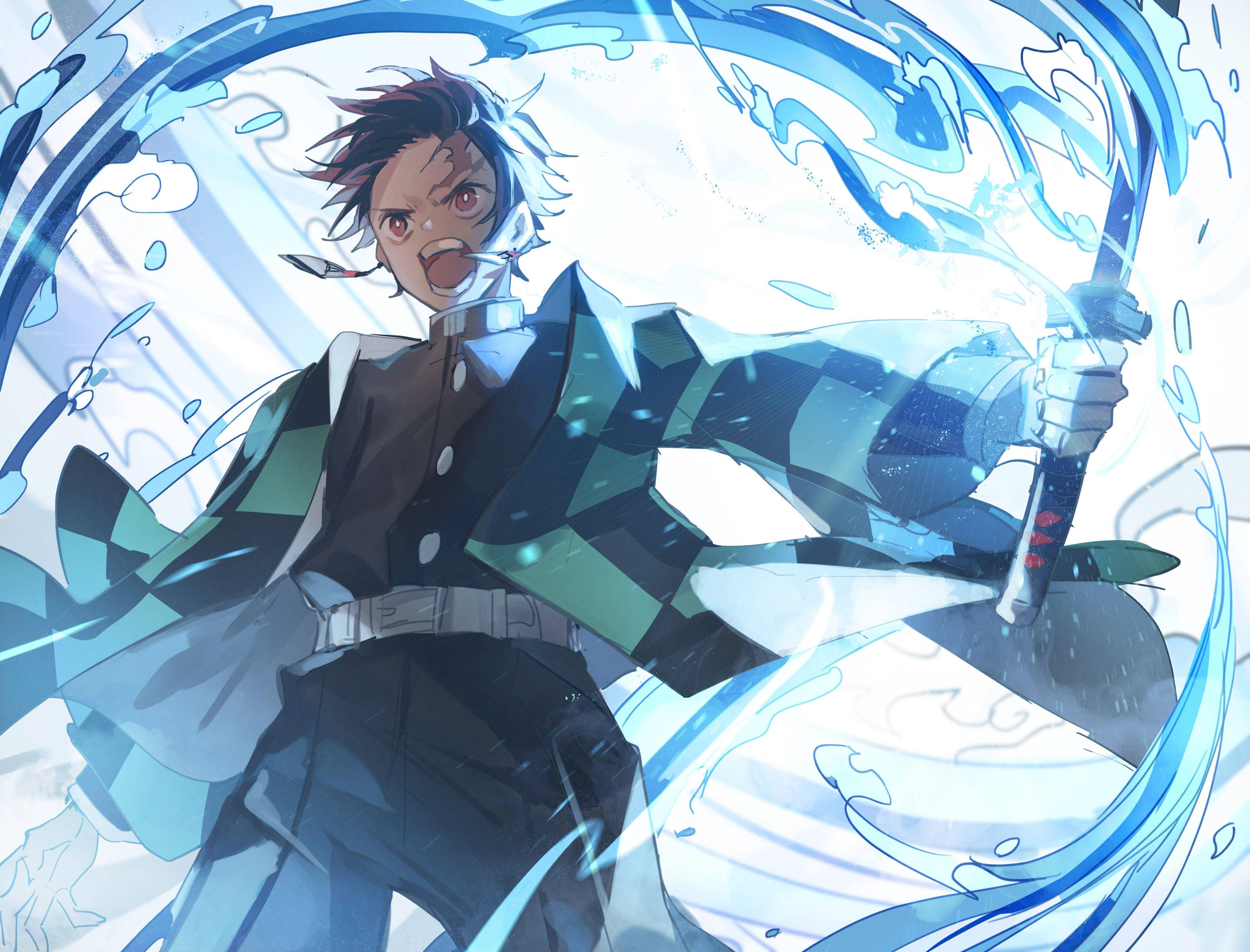 Tanjiro, Surrounded by Nature — 3716x2830 wallpaper