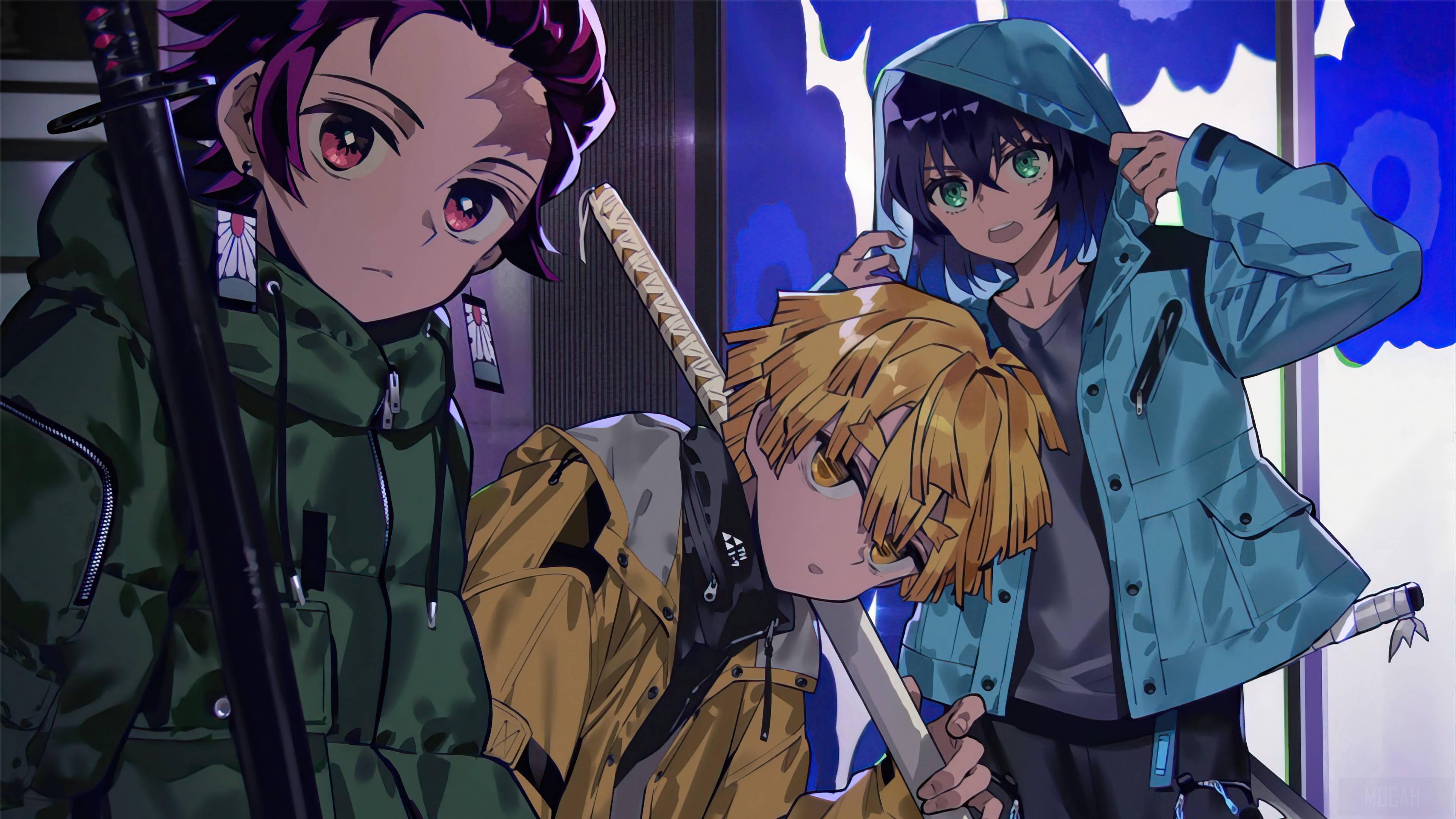 Tanjjiro PFP With Demon Slayers — 3840x2160 wallpaper
