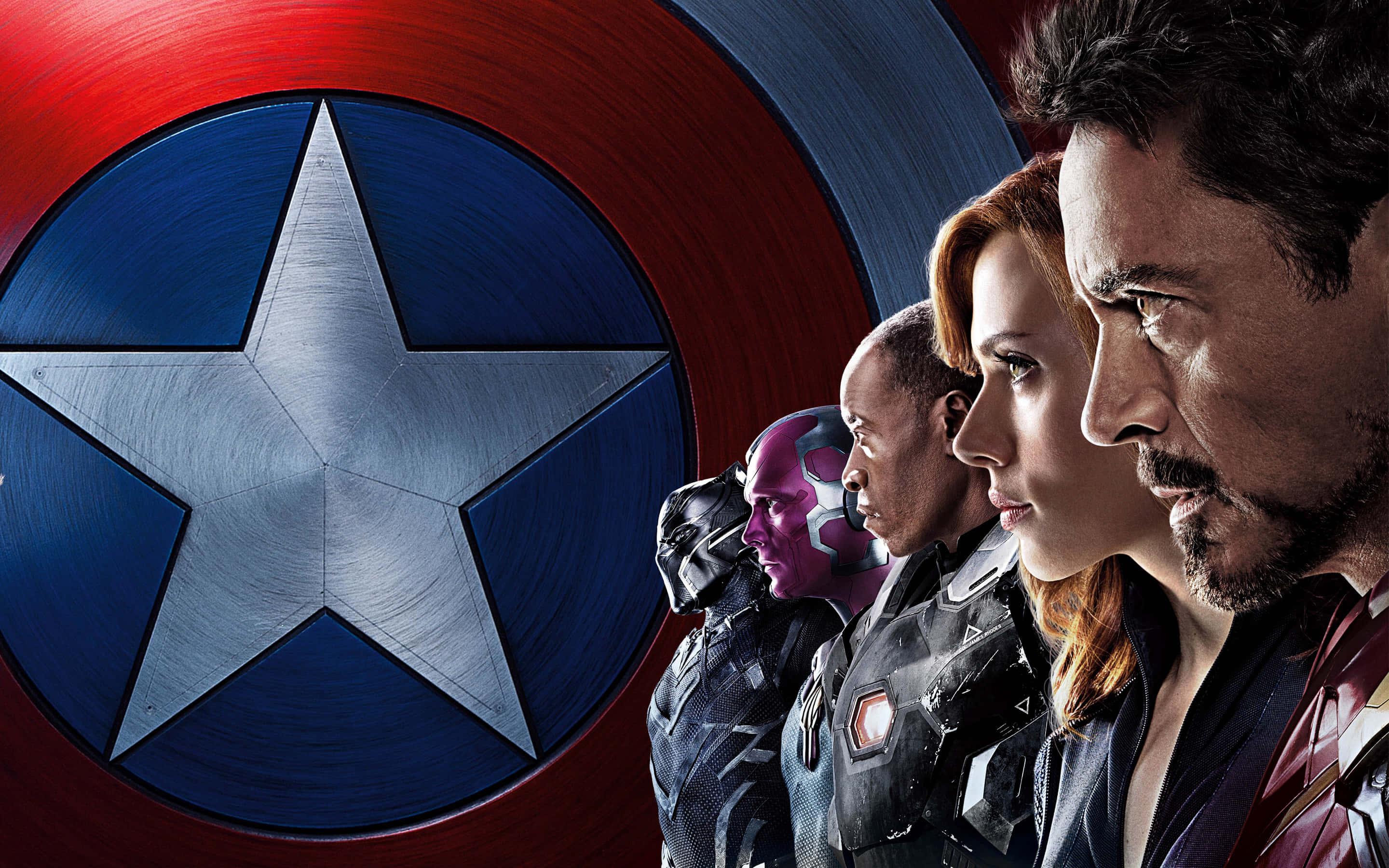 Team Iron Man Captain America Civil War Background — 2880x1800 wallpaper