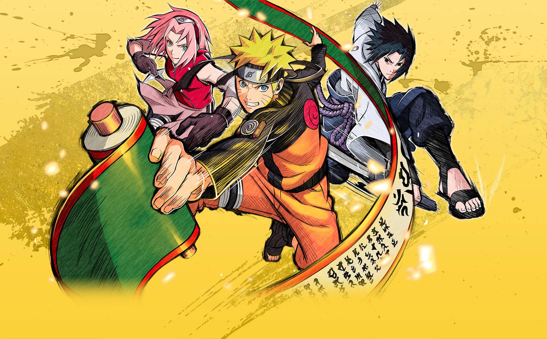 Team Trio Sakura, Naruto And Sasuke — 1920x1190 wallpaper