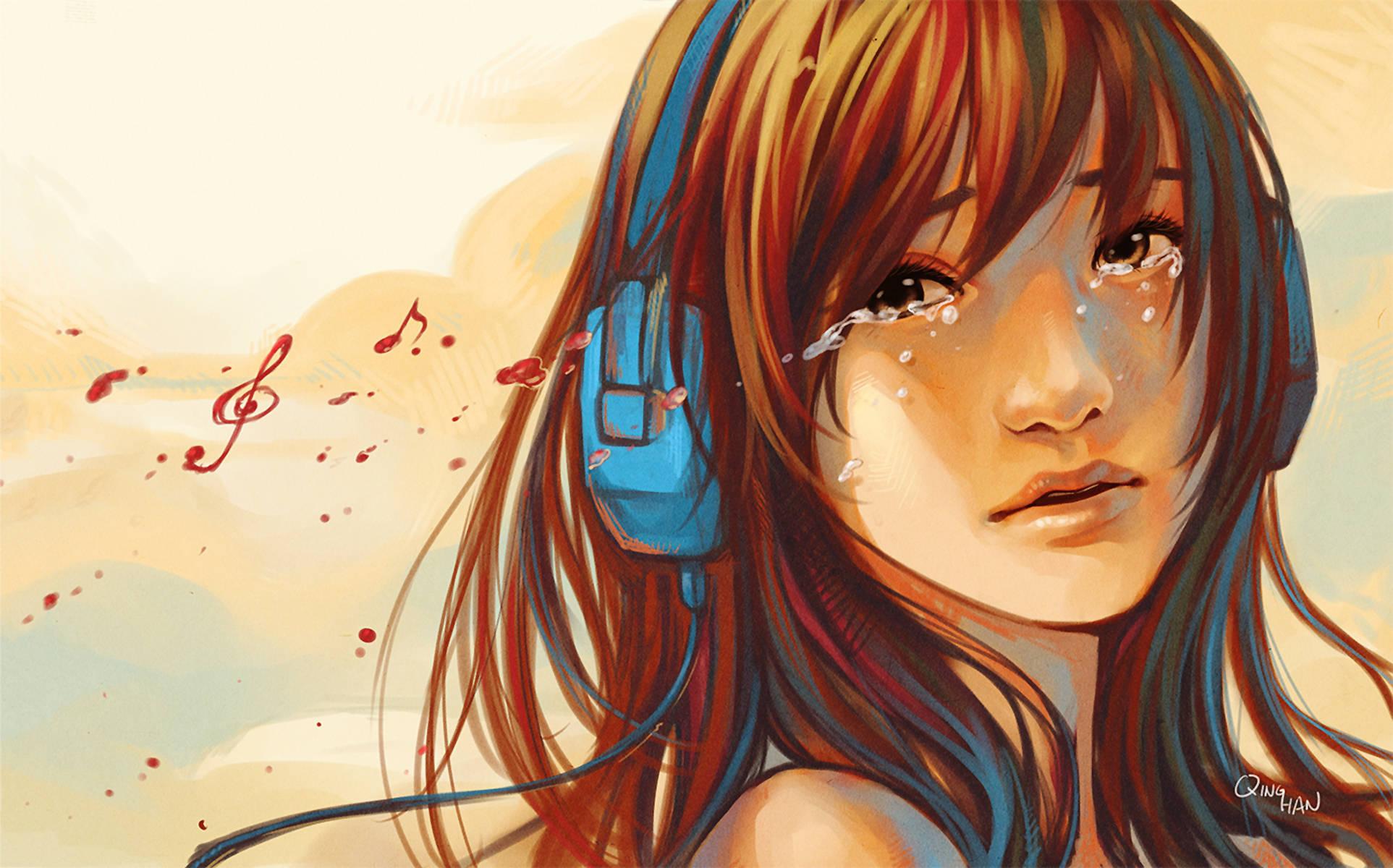 Teary-Eyed Sad Girl — 1925x1200 wallpaper