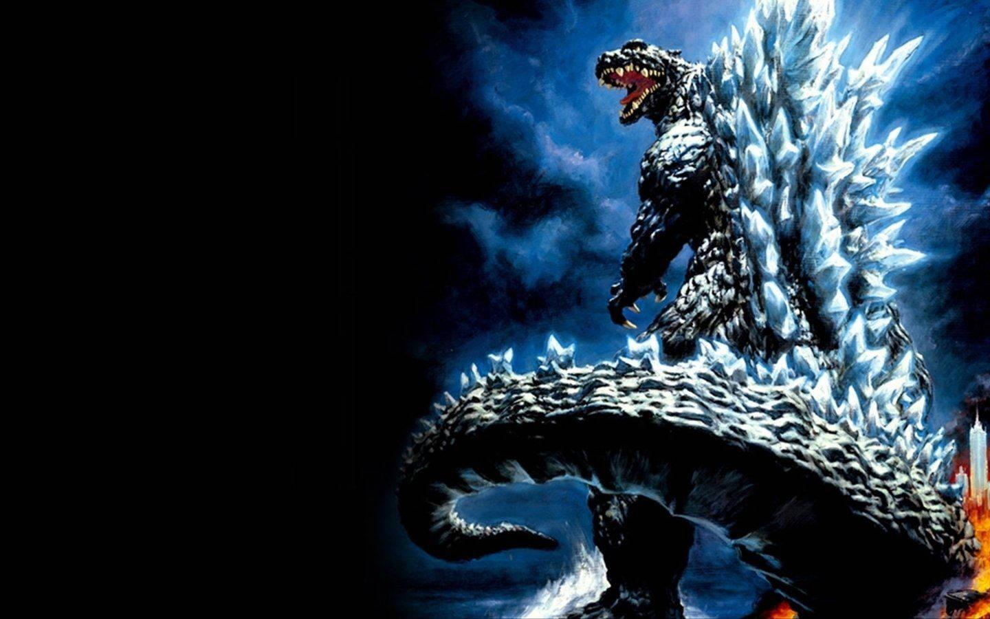 Terrifying monster Godzilla looms high over city — 1440x900 wallpaper