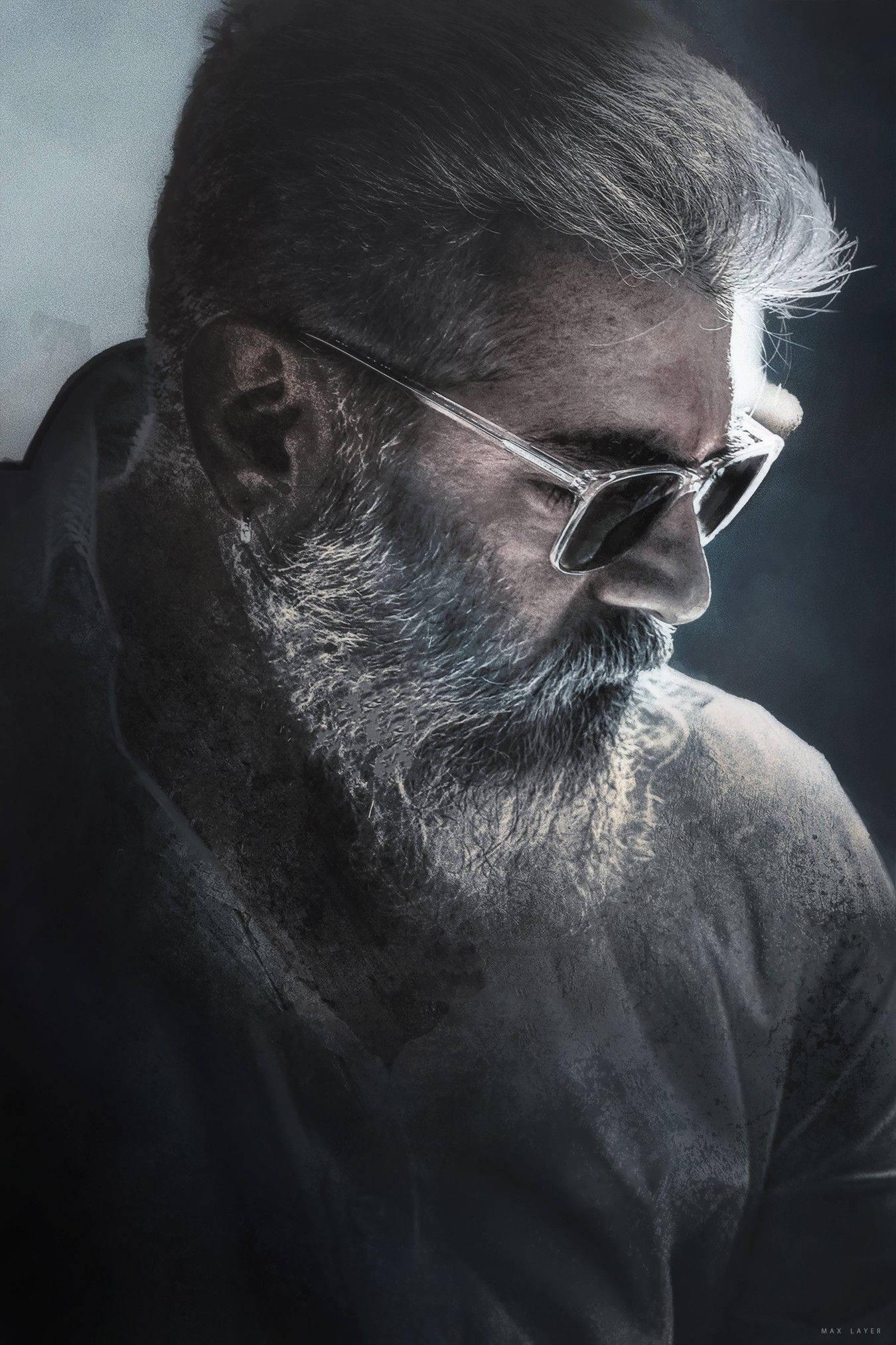 Thala Ajith Digital Illustration Of Thunivu Film — 1350x2026 wallpaper