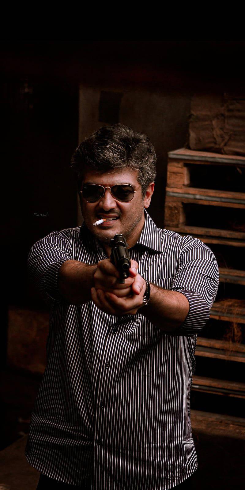Thala Ajith Mankatha Smoking — 800x1600 wallpaper