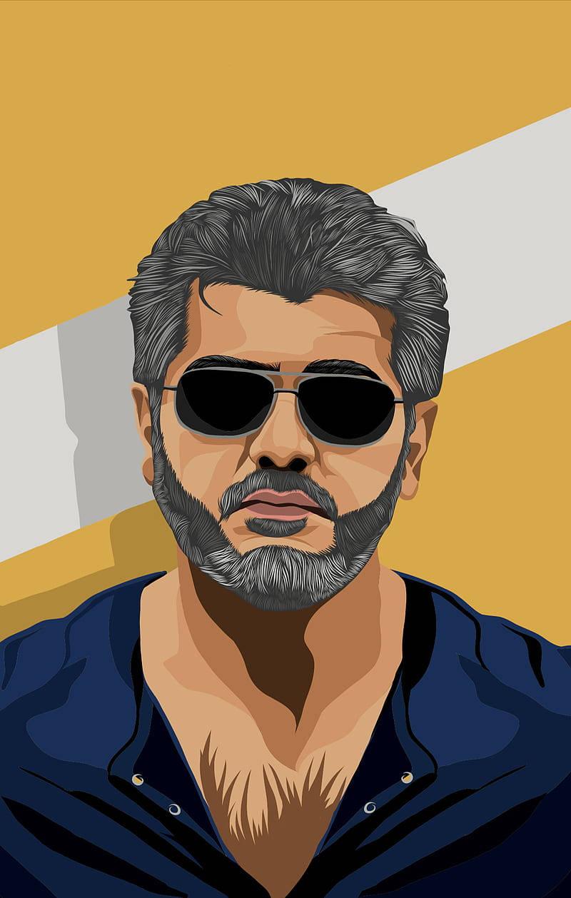 Thala Ajith Vector Art — 800x1258 wallpaper
