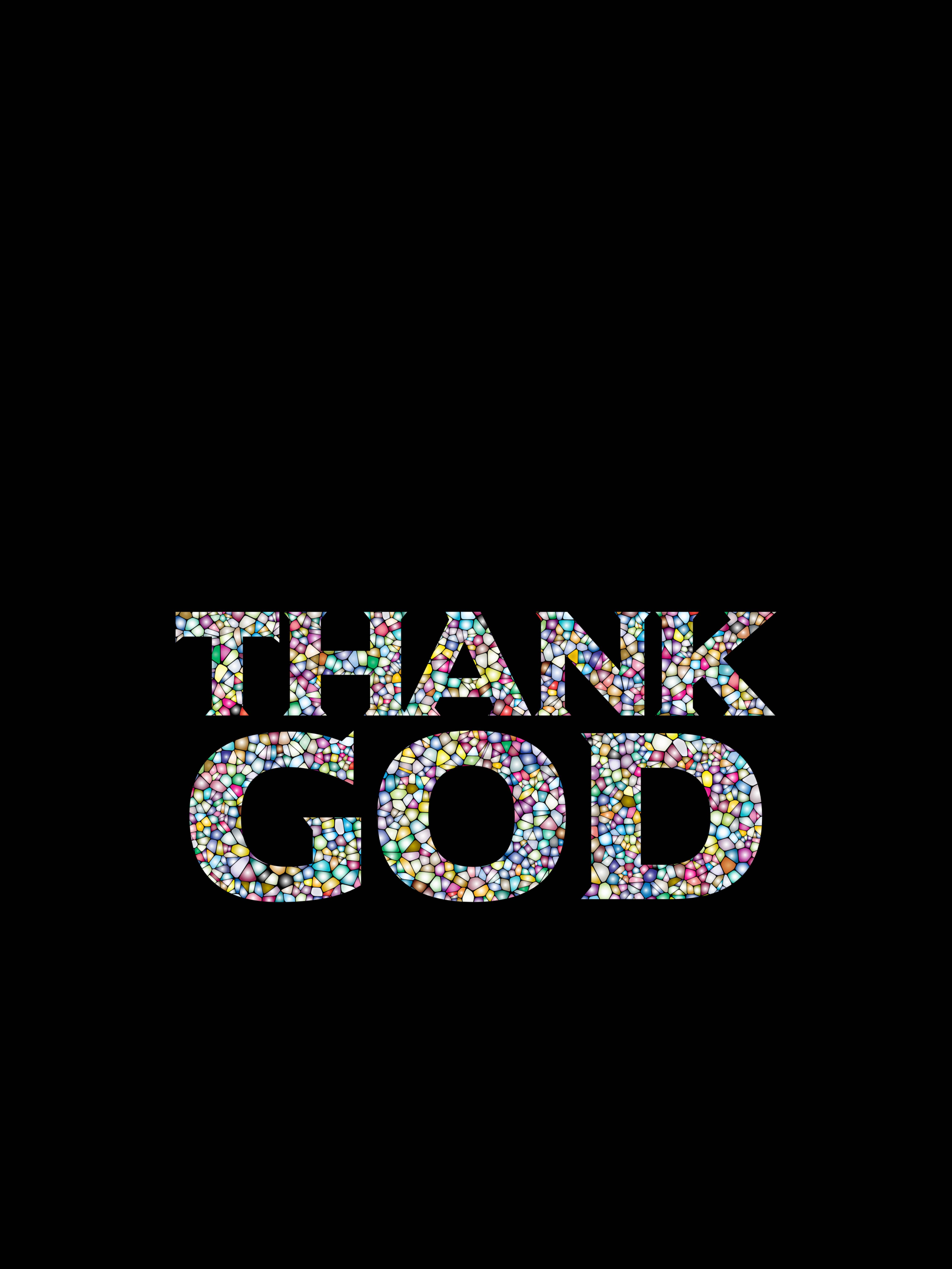 Thank God Text — 4500x6000 wallpaper
