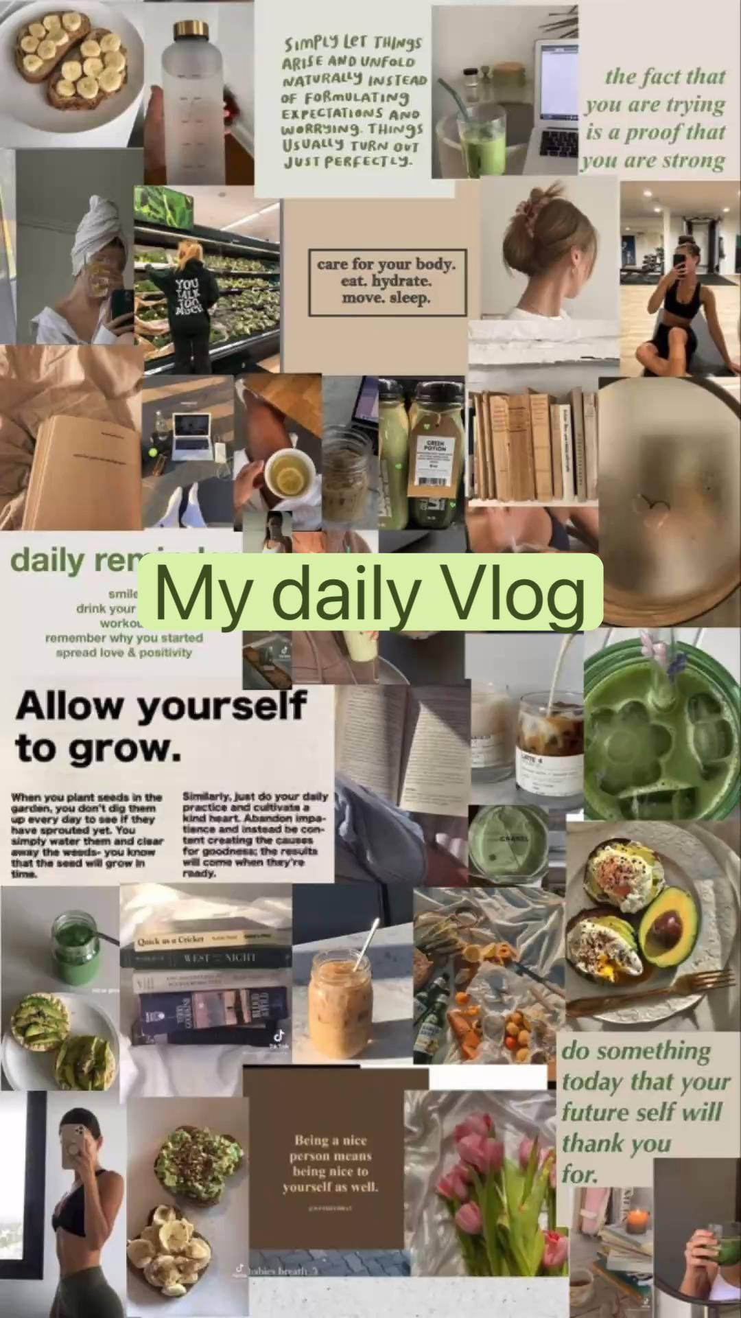 That Girl Aesthetic Daily Vlog Collage — 1080x1920 wallpaper