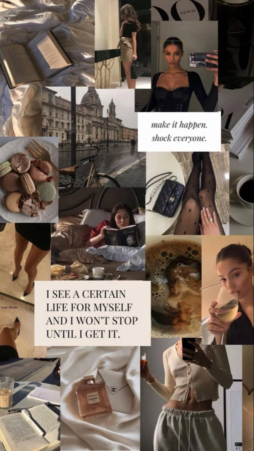 That Girl Aesthetic Lavish Collage — 1080x1920 wallpaper
