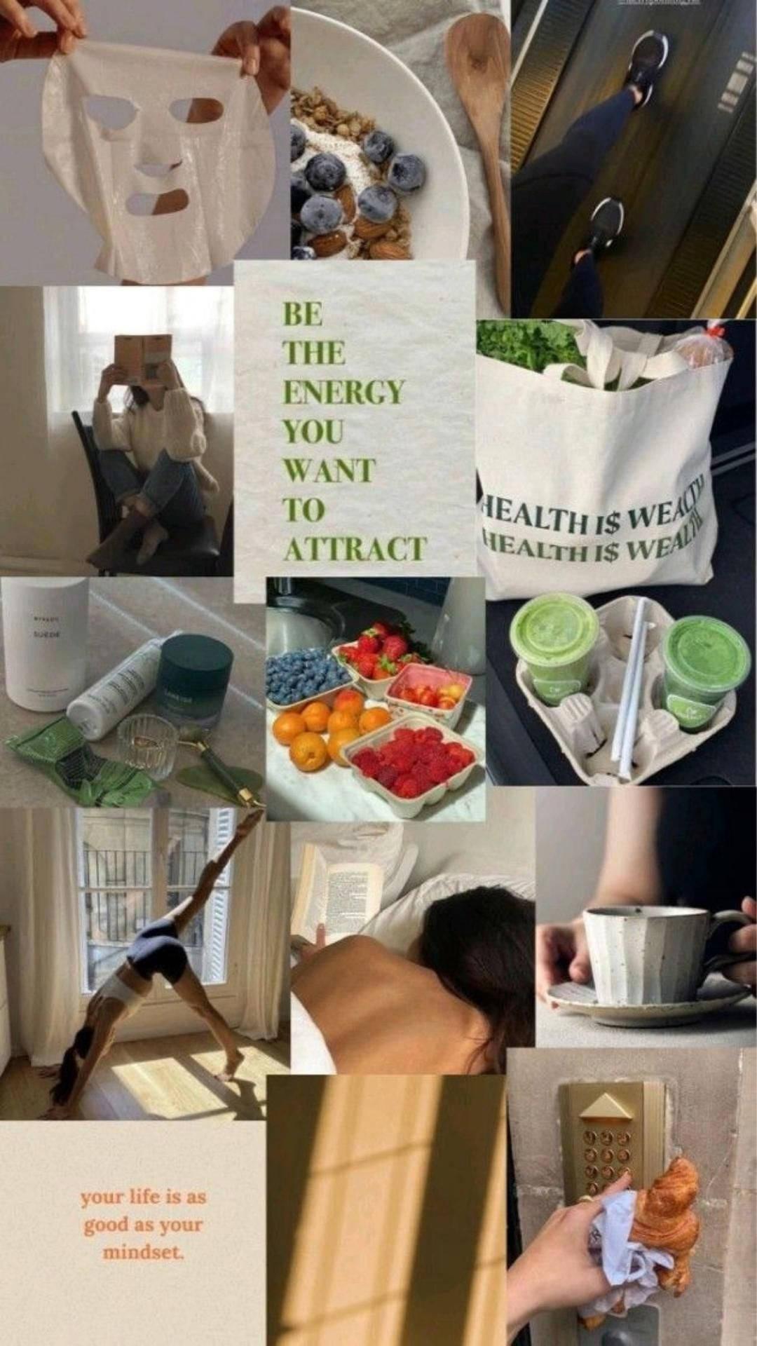 That Girl Aesthetic Pamper Day Collage — 1080x1920 wallpaper