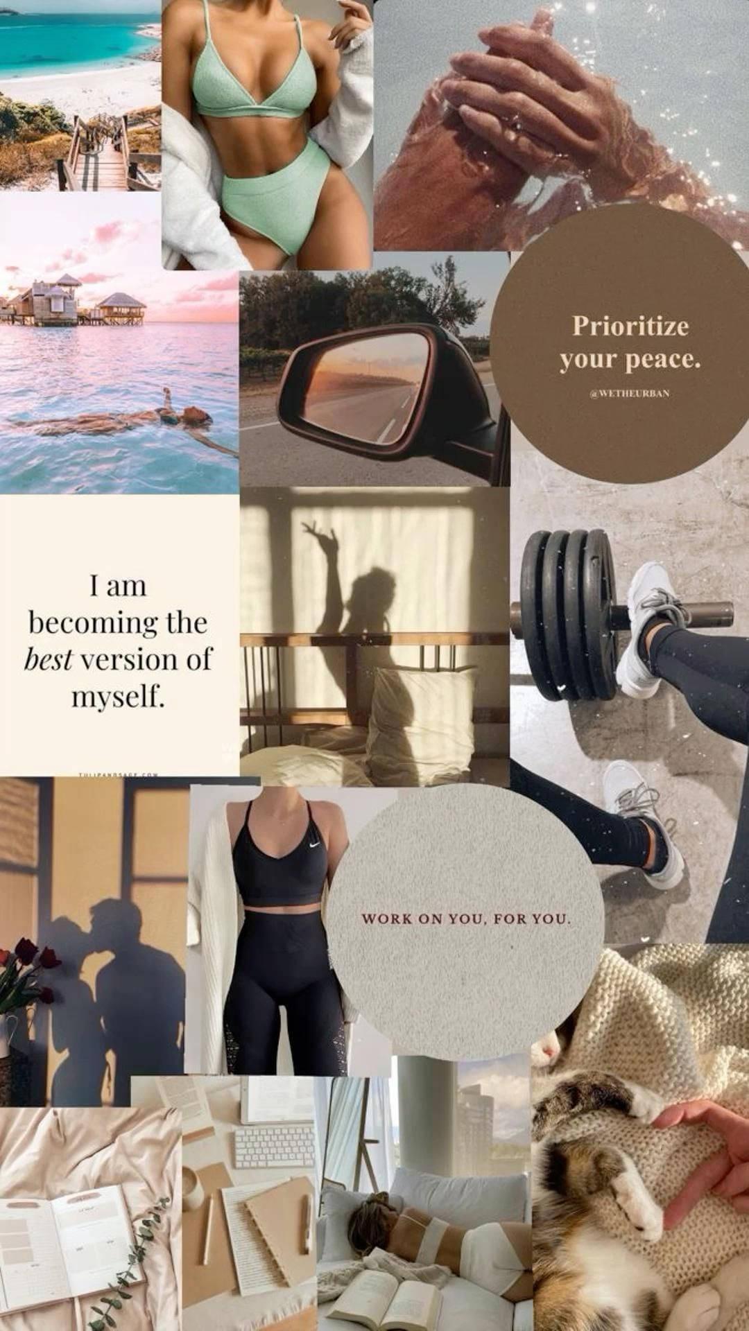 That Girl Aesthetic Transformational Collage — 1080x1920 wallpaper