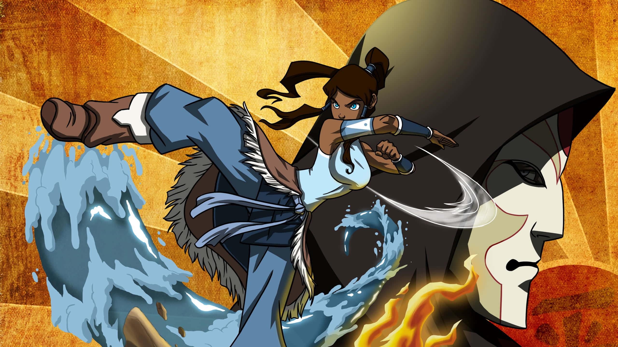 The Avatar defending the Four Nations — 2560x1440 wallpaper