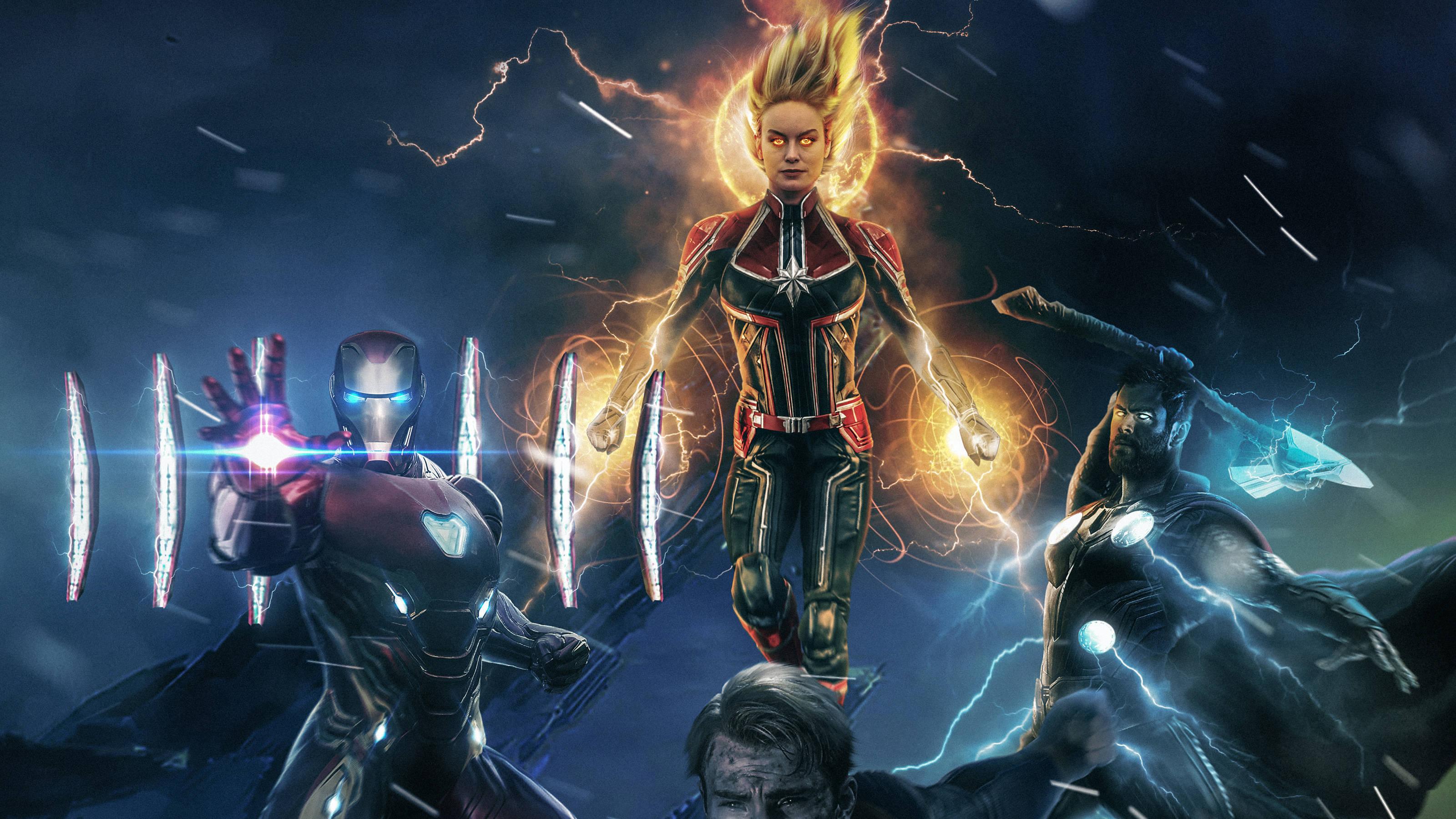 The Avengers assemble for battle in Avengers: Endgame — 3200x1800 wallpaper