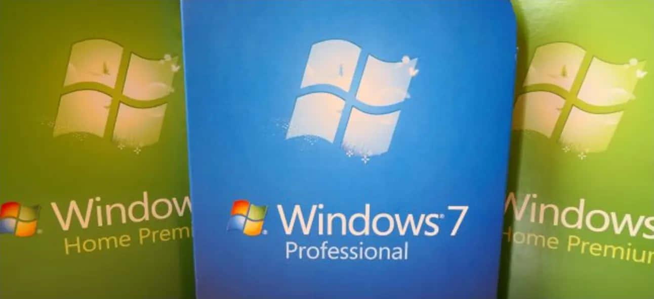 The beautiful blue view of Windows 7 — 1292x592 wallpaper