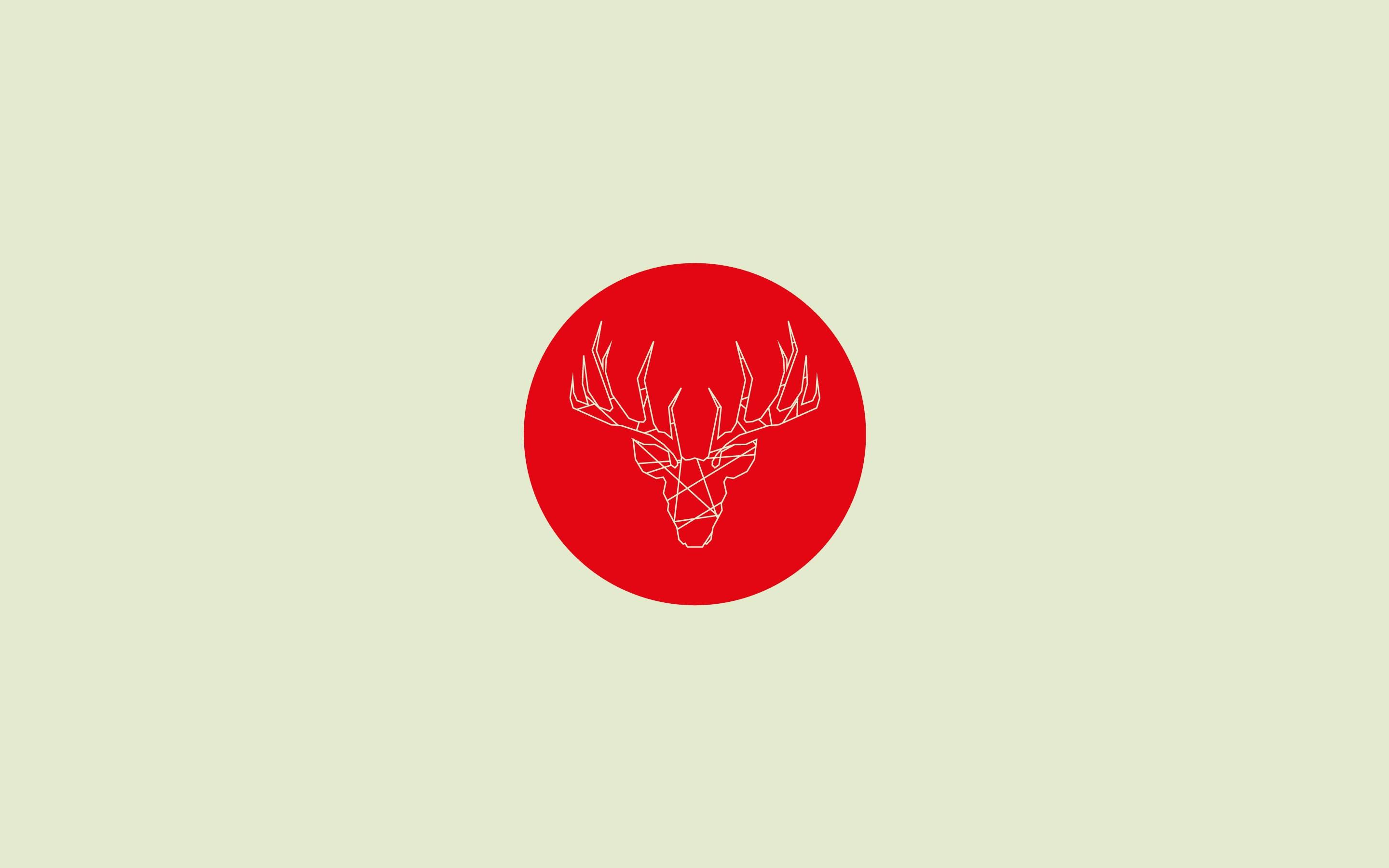 The beauty of minimalist art of a deer — 2880x1800 wallpaper