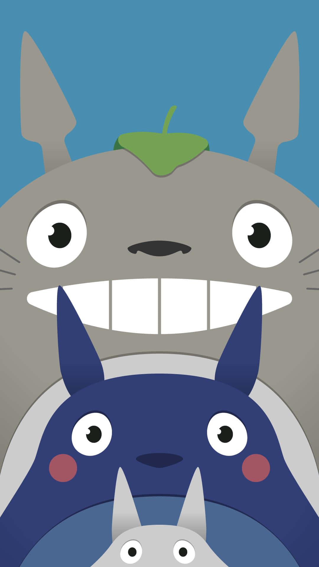 The beloved character, Totoro, from the classic animated film 'My Neighbor Totoro' — 1080x1920 wallpaper