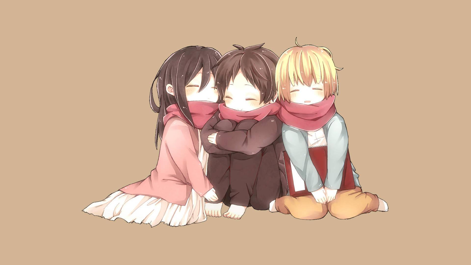 The Chibi Characters of Attack on Titan — 1920x1080 wallpaper
