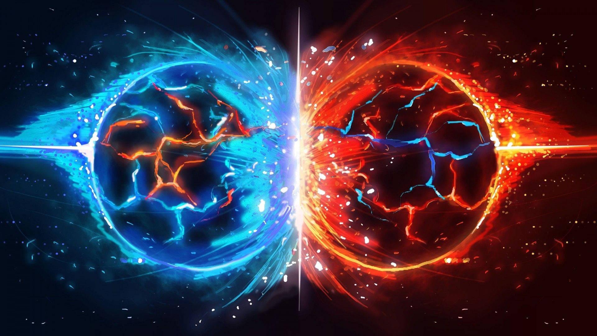 "The clash of two galaxies and a spectacular show of cosmic forces"