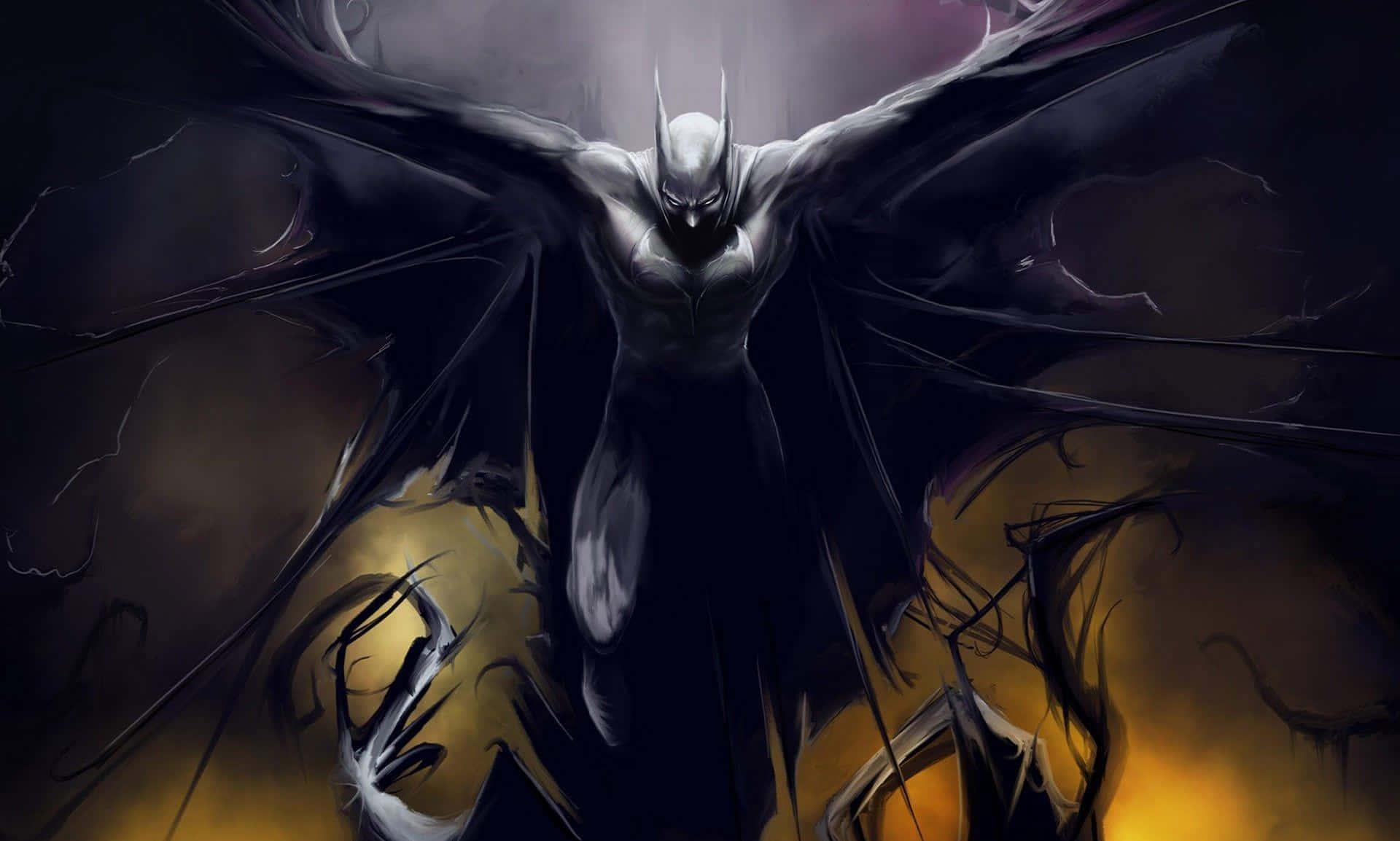 The Dark Knight guards Gotham City — 1920x1154 wallpaper
