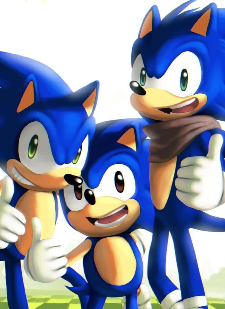 The fastest hero around, Sonic, ready to save the day! — 744x1023 wallpaper