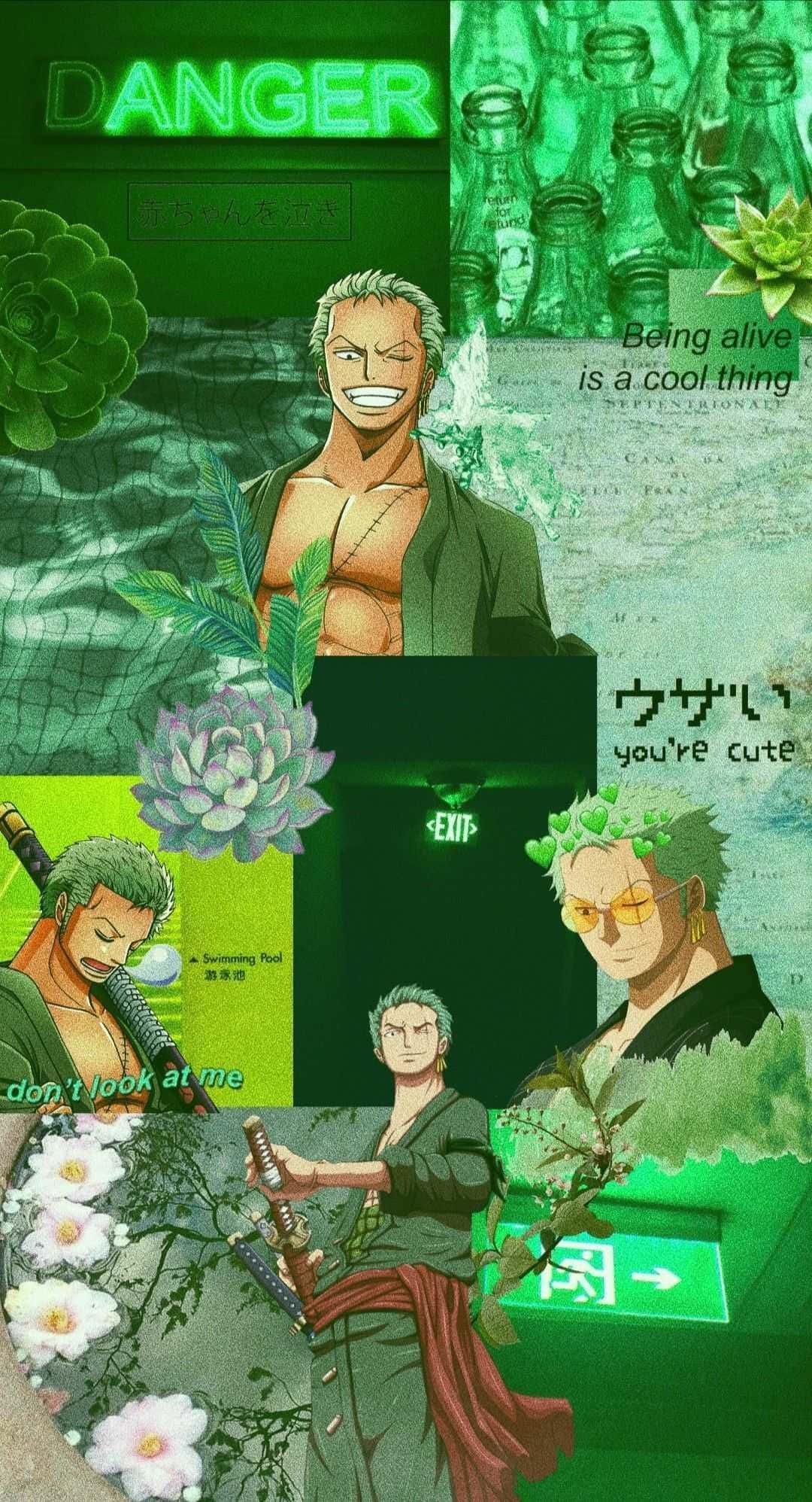 The fierce and determined Zoro, ready to slice any problem! — 1080x1996 wallpaper
