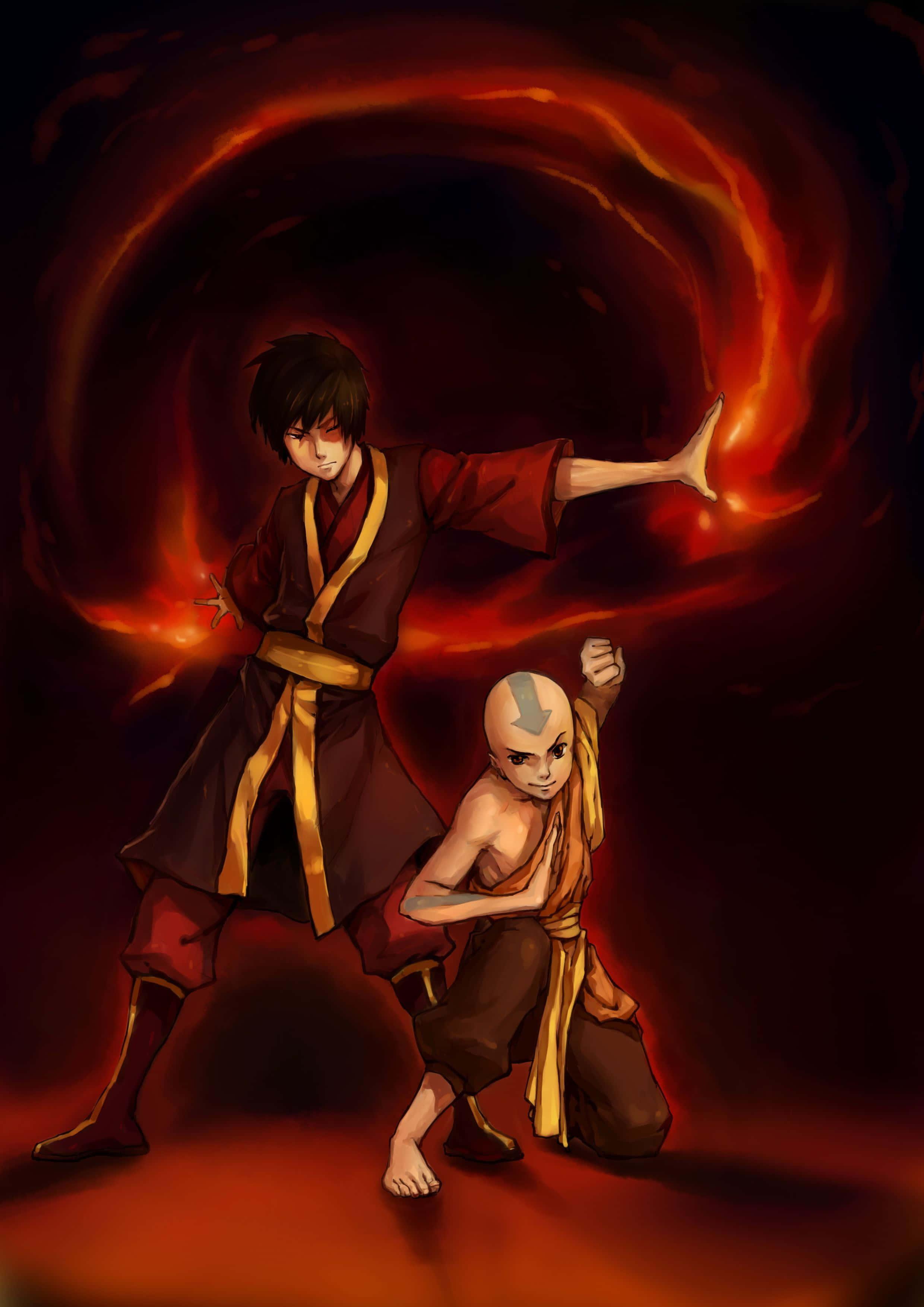 The Final Showdown: Aang in Avatar State VS Fire Lord Ozai — 2480x3507 wallpaper