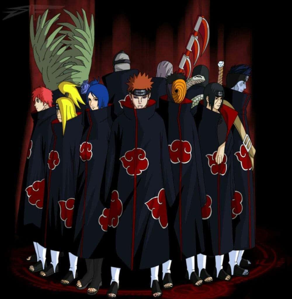 The five S-Rank members of Akatsuki, the criminal organization. — 1000x1024 wallpaper
