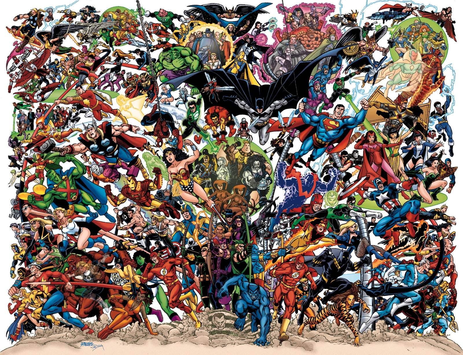 The force is strong with Marvel and DC superheroes. — 1600x1229 wallpaper