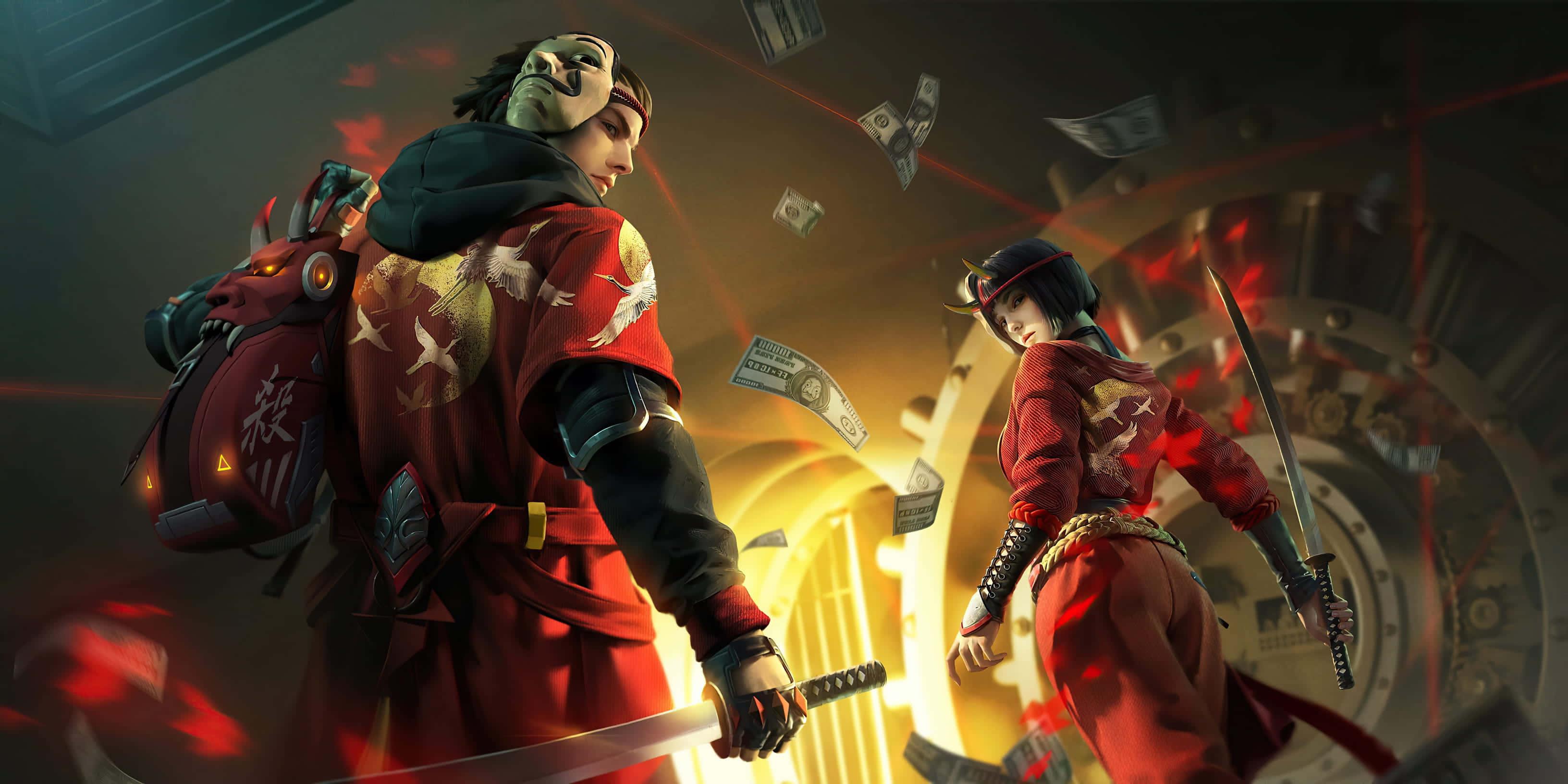 The gang of burglars gets ready for their next mission in Money Heist — 3264x1632 wallpaper