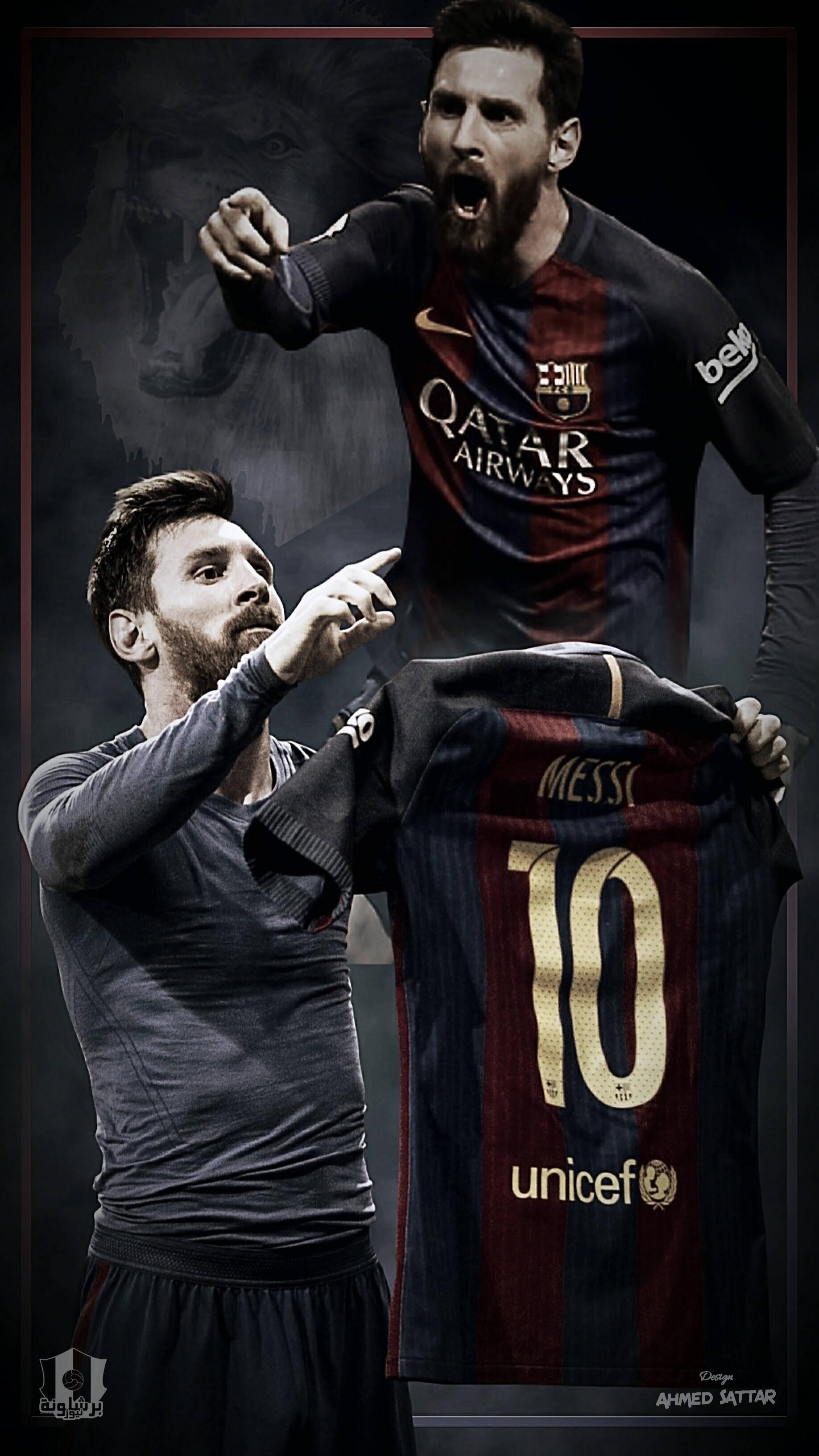 The Great Leo Messi Roars in Excitement — 1836x3264 wallpaper