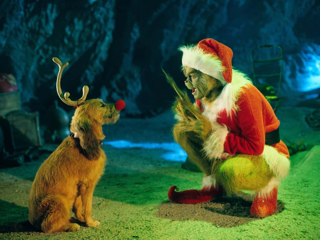 the grinch and his dog in the movie — 1024x768 wallpaper