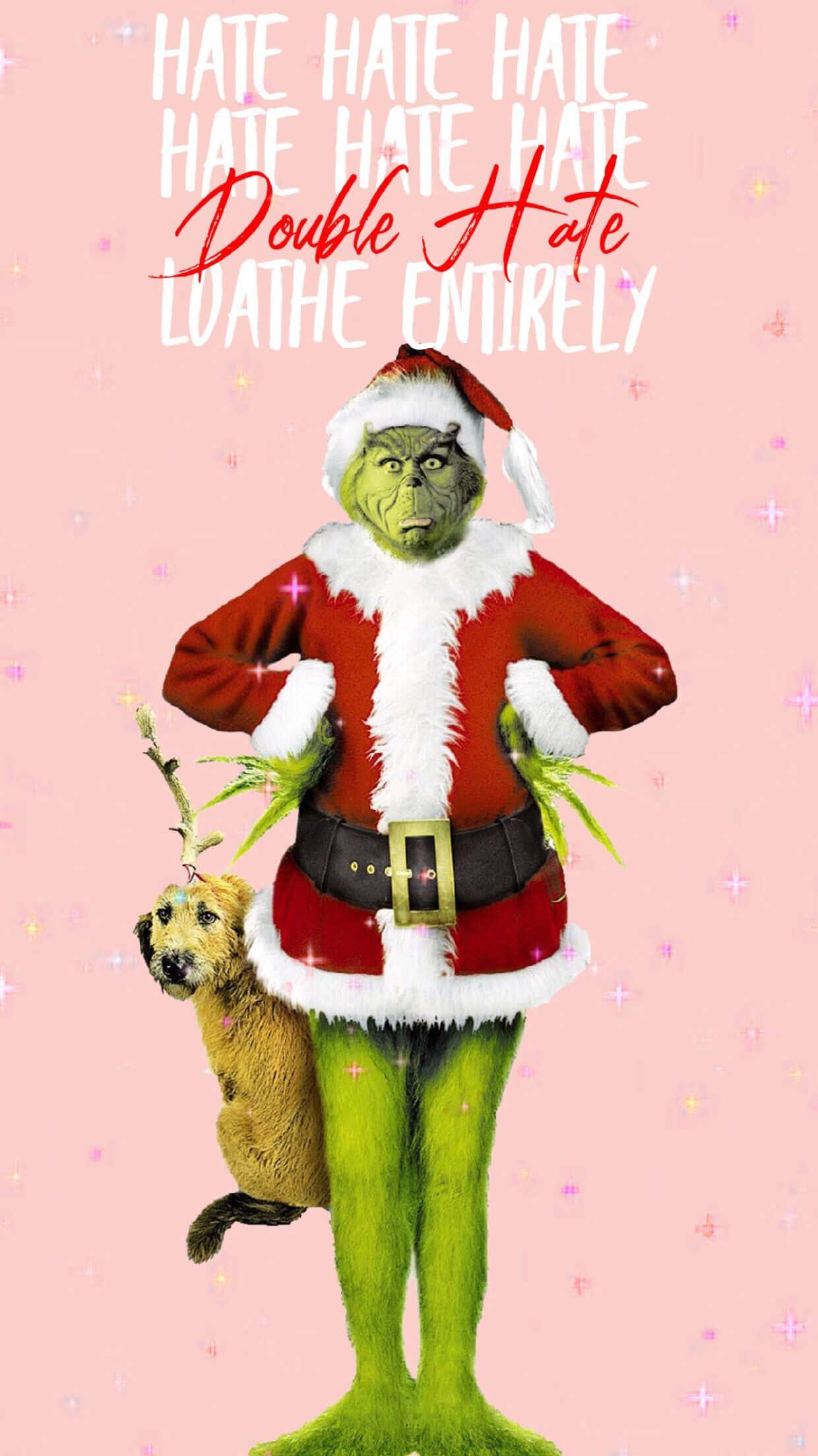 The Grinch scheming to ruin Christmas — 1240x2208 wallpaper