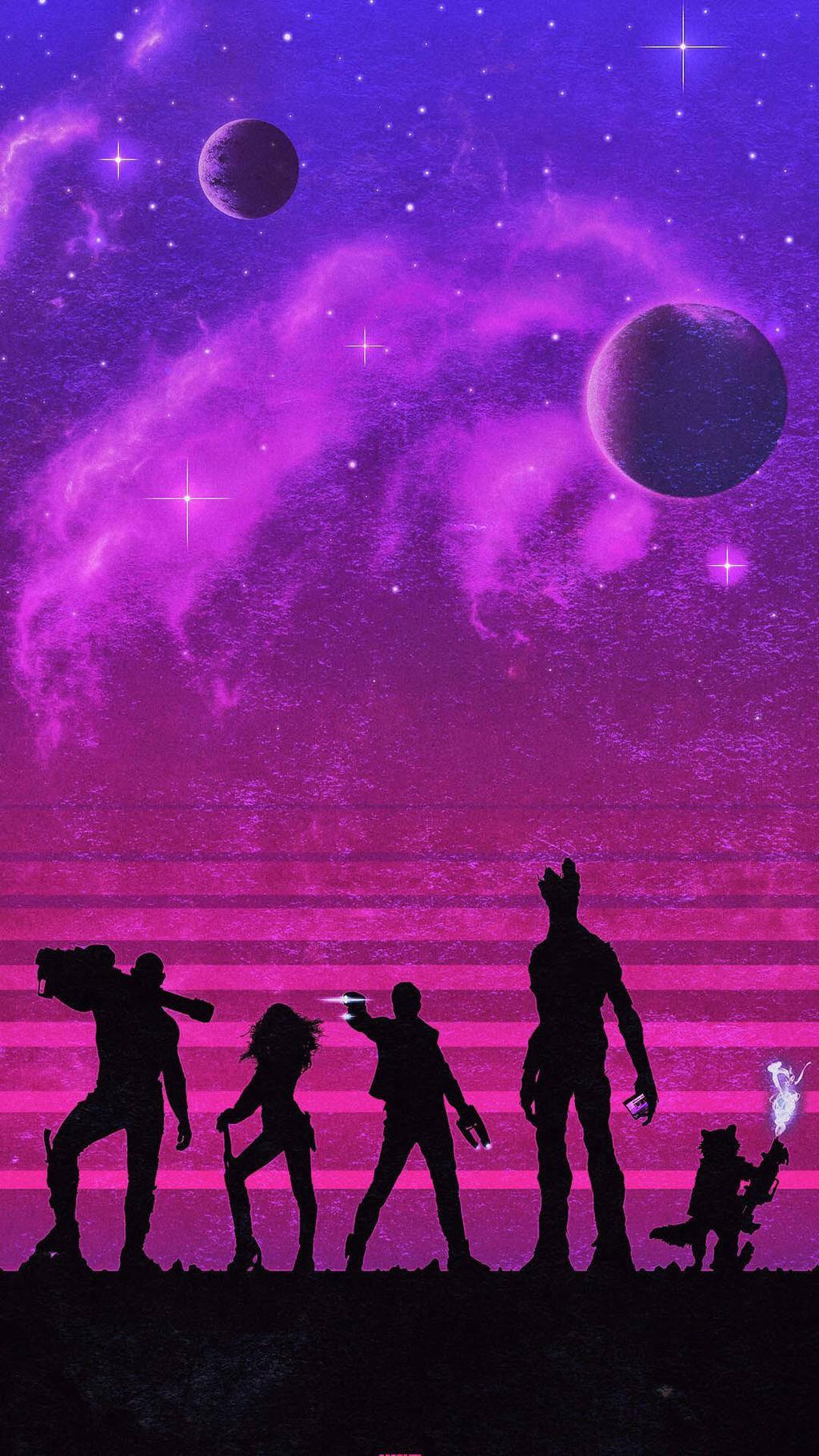 The Guardians Of The Galaxy Shadows — 1024x1820 wallpaper