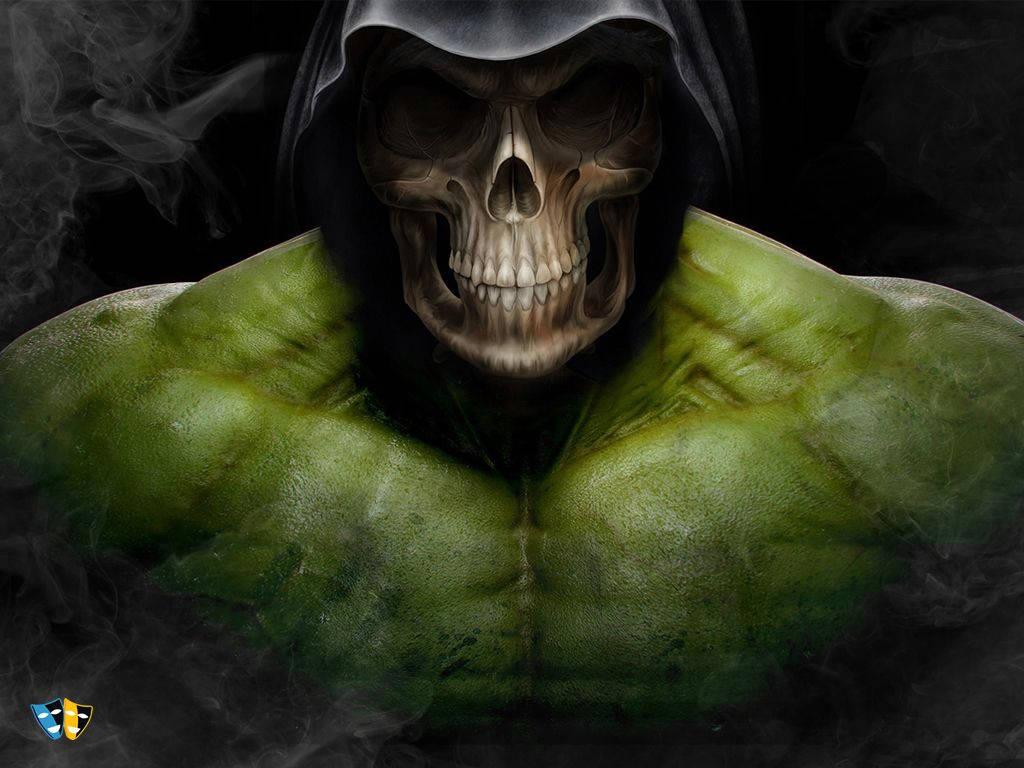 The Hulk Cool Skeleton Head — 1024x768 wallpaper