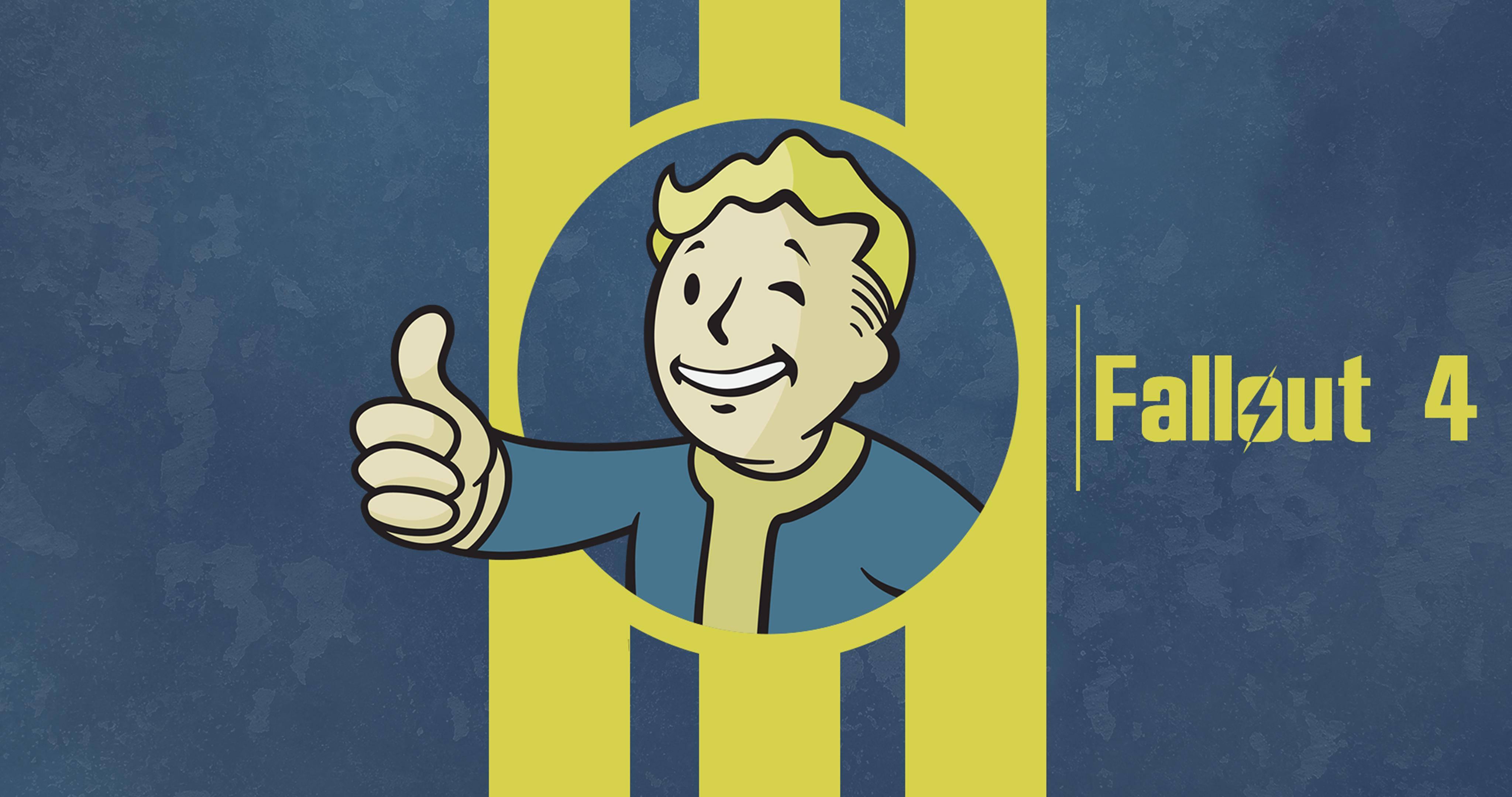 The iconic Vault Boy signals the beginning of an adventure in the Fallout universe. — 4096x2160 wallpaper