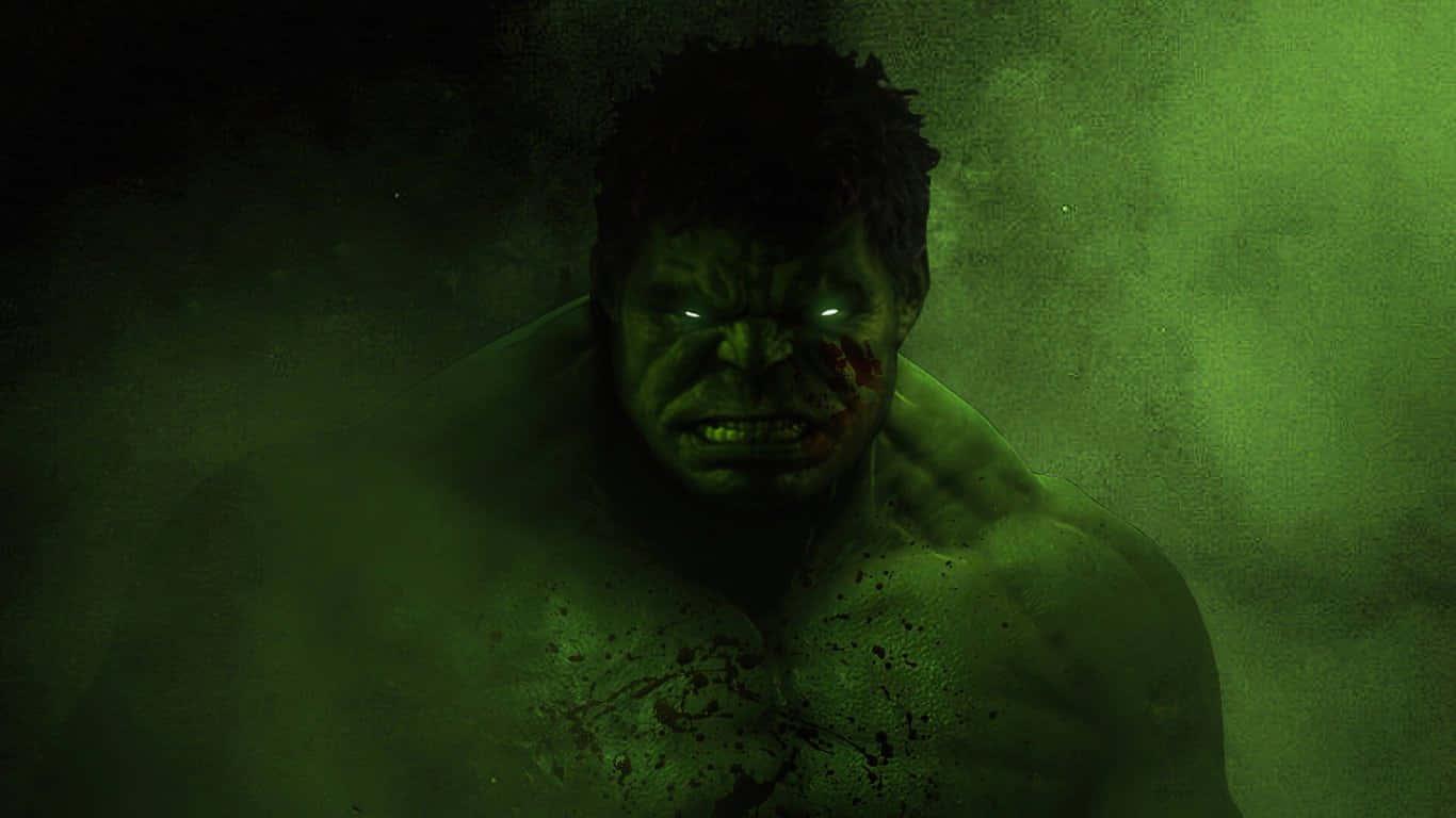 The Incredible Hulk demonstrating his immense strength — 1366x768 wallpaper