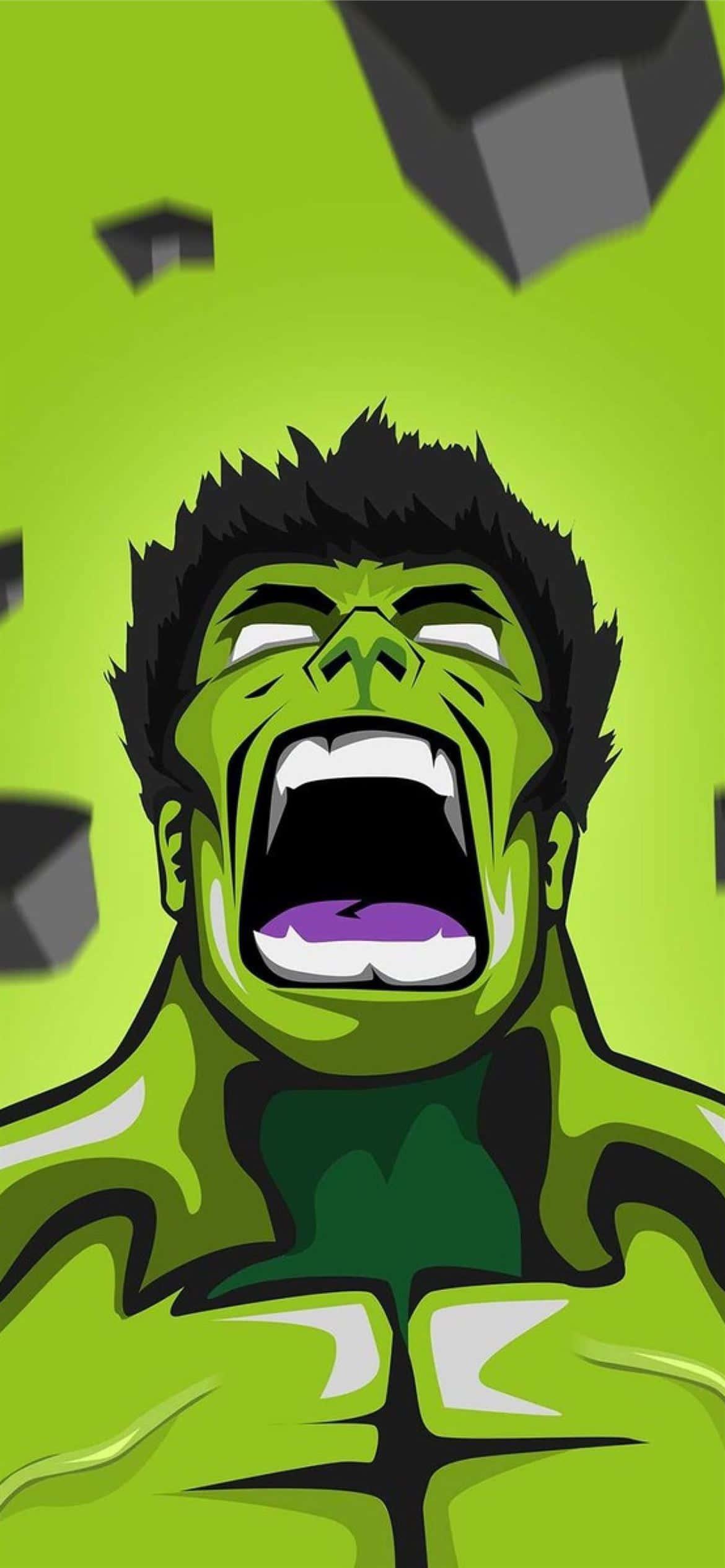 The Incredible Hulk Unleashing His Incredible Fury — 1170x2532 wallpaper