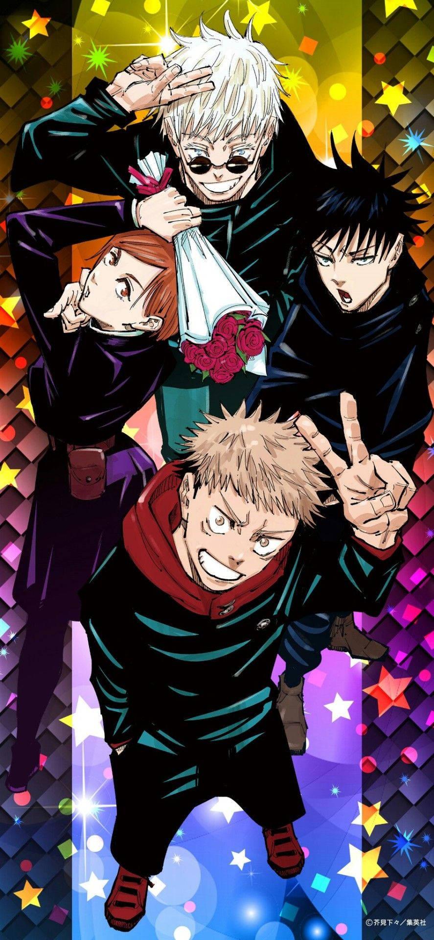 The Jujutsu Kaisen crew is ready to tackle any challenge! — 887x1920 wallpaper