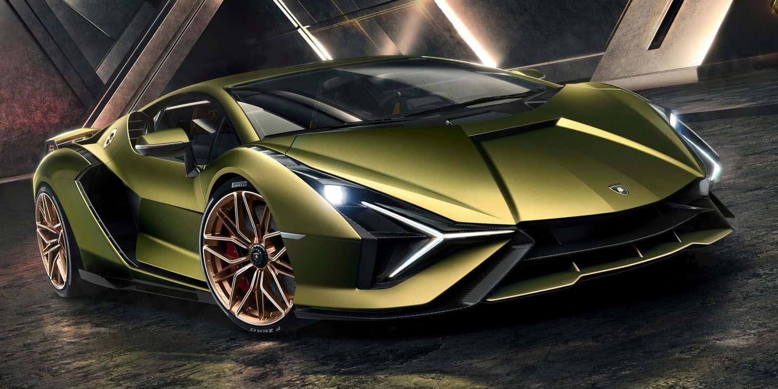 the lamborghini huracan is a green sports car — 1600x800 wallpaper